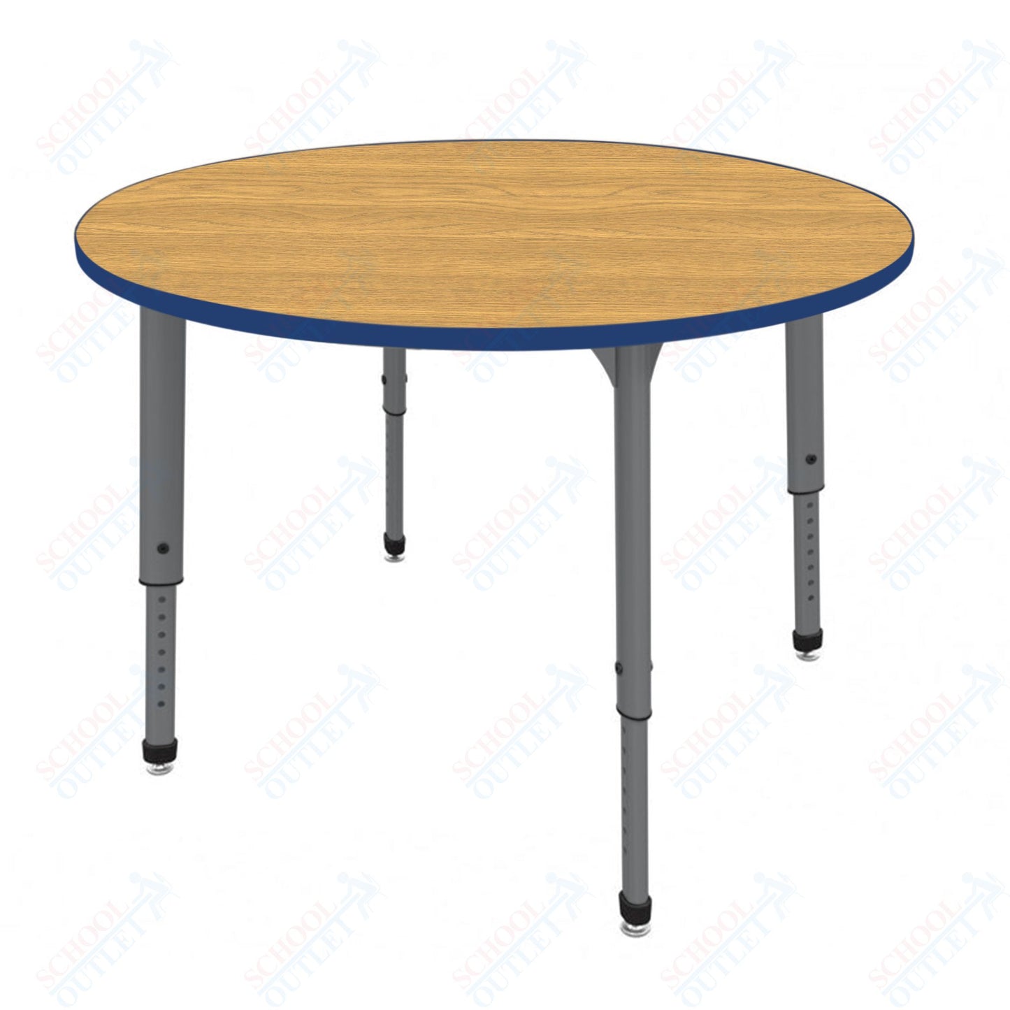Marco Apex Series 48" Round Preschool Activity Table Height Adjustable Legs 17"-24" (38-2266-MB)