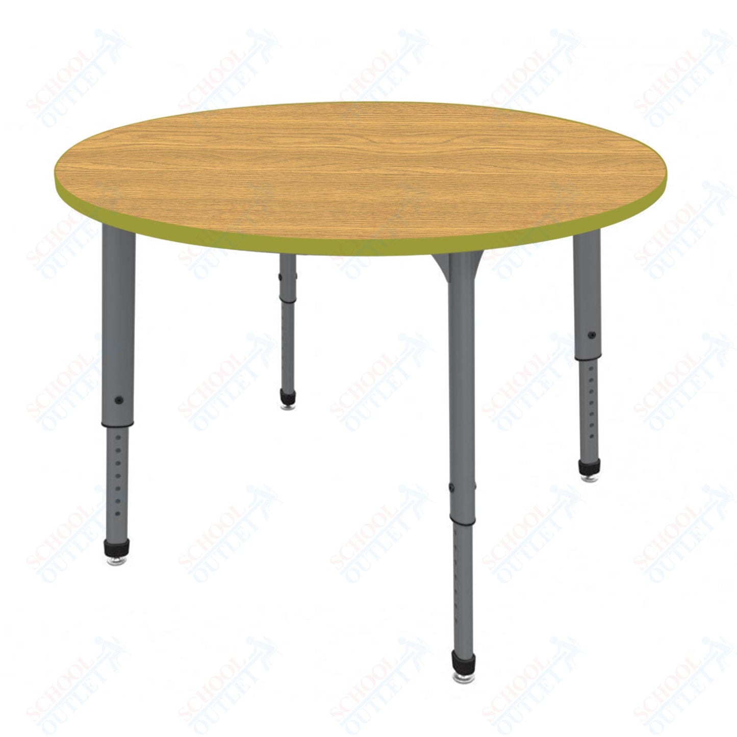 Marco Apex Series 48" Round Preschool Activity Table Height Adjustable Legs 17"-24" (38-2266-MB)