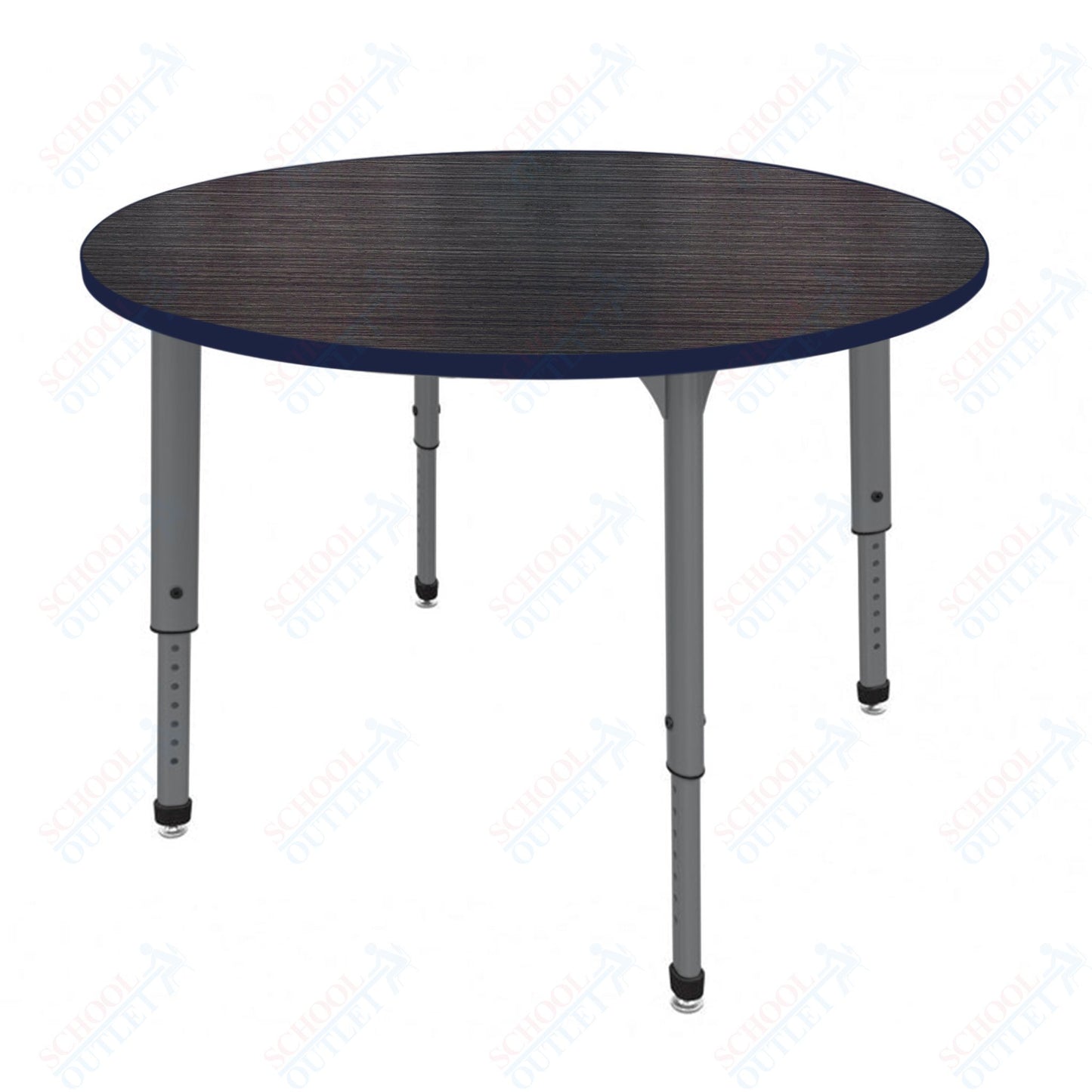 Marco Apex Series 48" Round Preschool Activity Table Height Adjustable Legs 17"-24" (38-2266-MB)