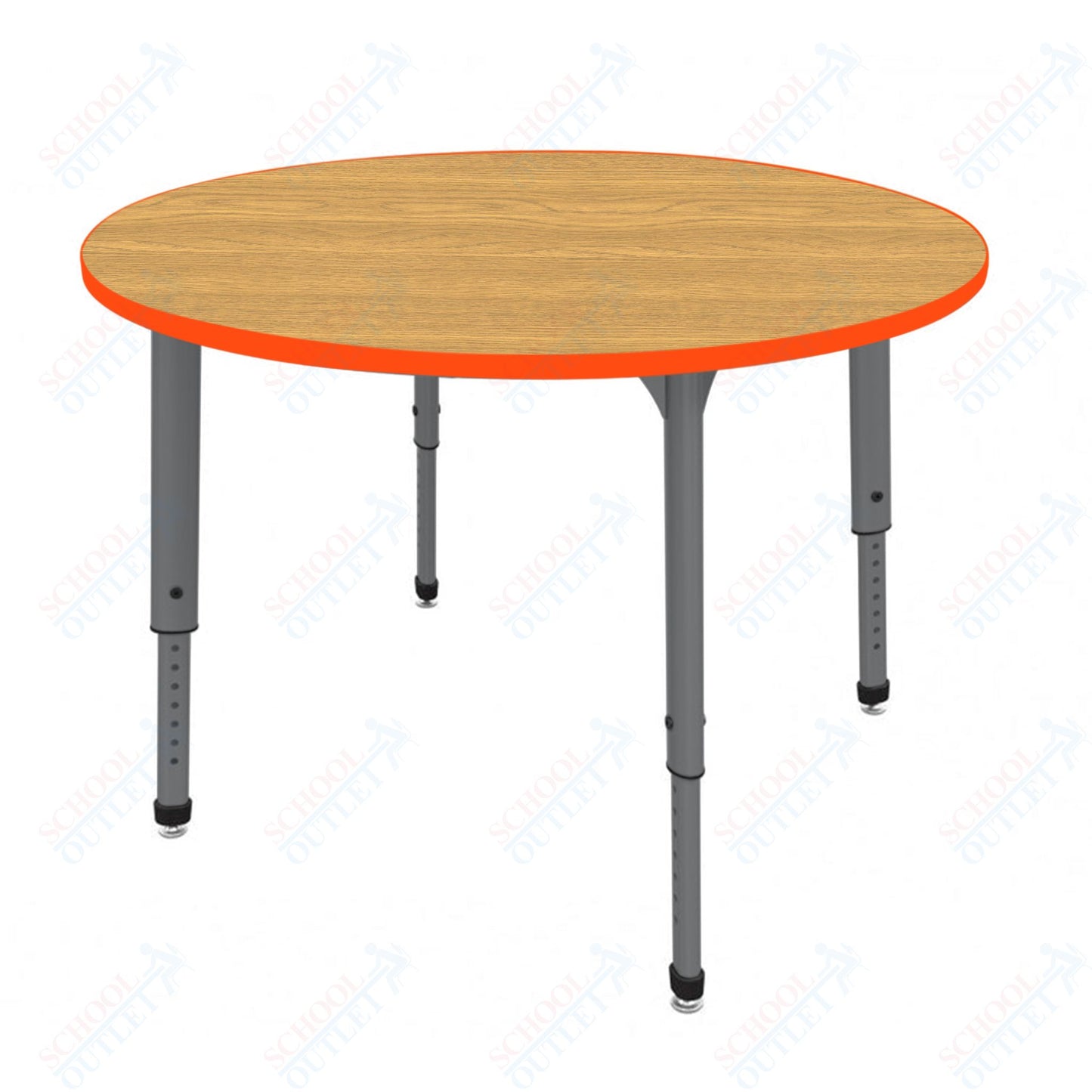 Marco Apex Series 48" Round Preschool Activity Table Height Adjustable Legs 17"-24" (38-2266-MB)