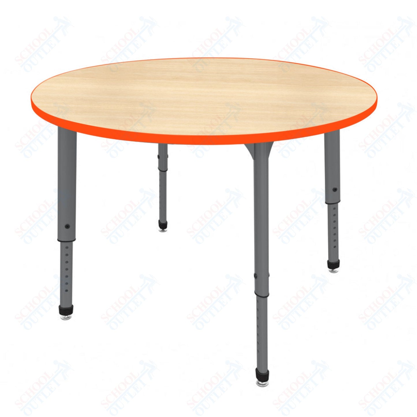 Marco Apex Series 48" Round Preschool Activity Table Height Adjustable Legs 17"-24" (38-2266-MB)