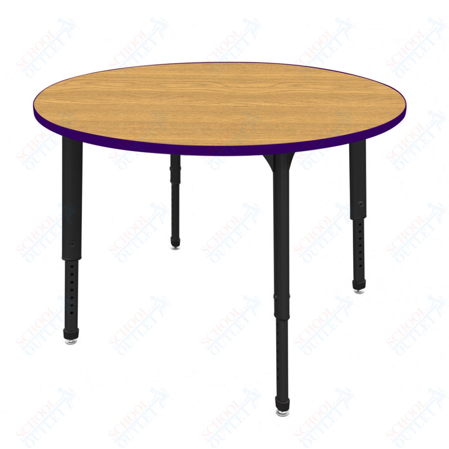 Marco Apex Series 48" Round Preschool Activity Table Height Adjustable Legs 17"-24" (38-2266-MB)
