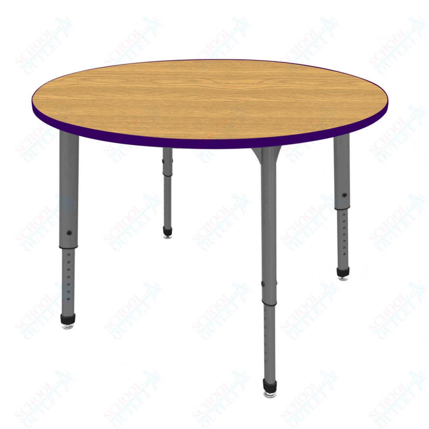 Marco Apex Series 48" Round Preschool Activity Table Height Adjustable Legs 17"-24" (38-2266-MB)