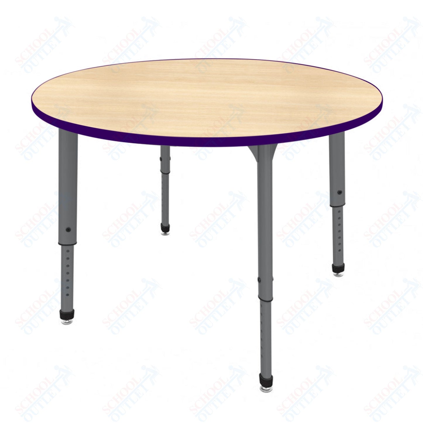 Marco Apex Series 48" Round Preschool Activity Table Height Adjustable Legs 17"-24" (38-2266-MB)