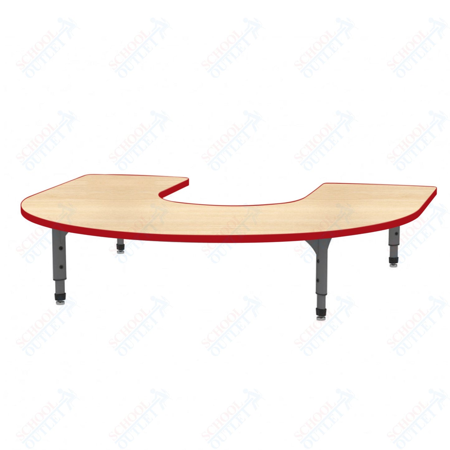 Marco Horseshoe Floor Table 60" x 66" Adjustable Height 12"-15" (38-2270-MC)