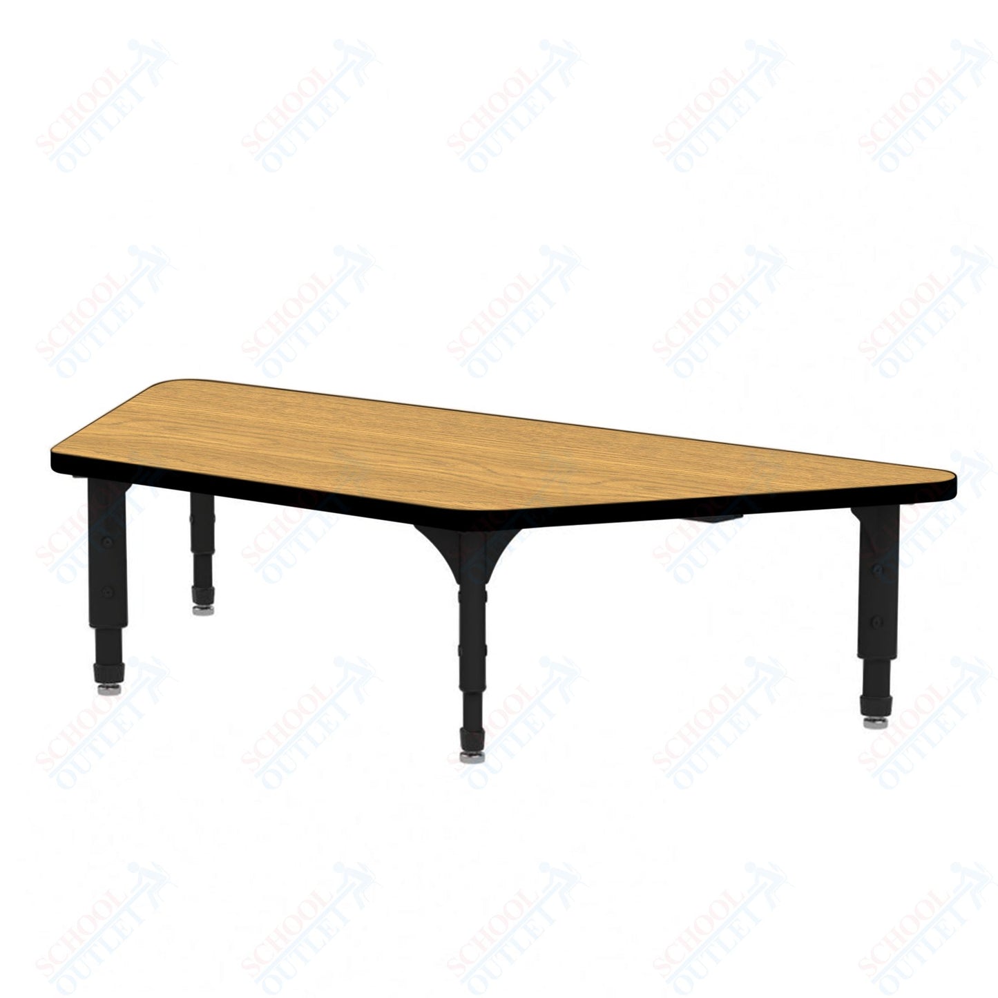 Marco Trapezoid Floor Table 24" x 48" Adjustable Height 12"-15" (38-2276-MC)