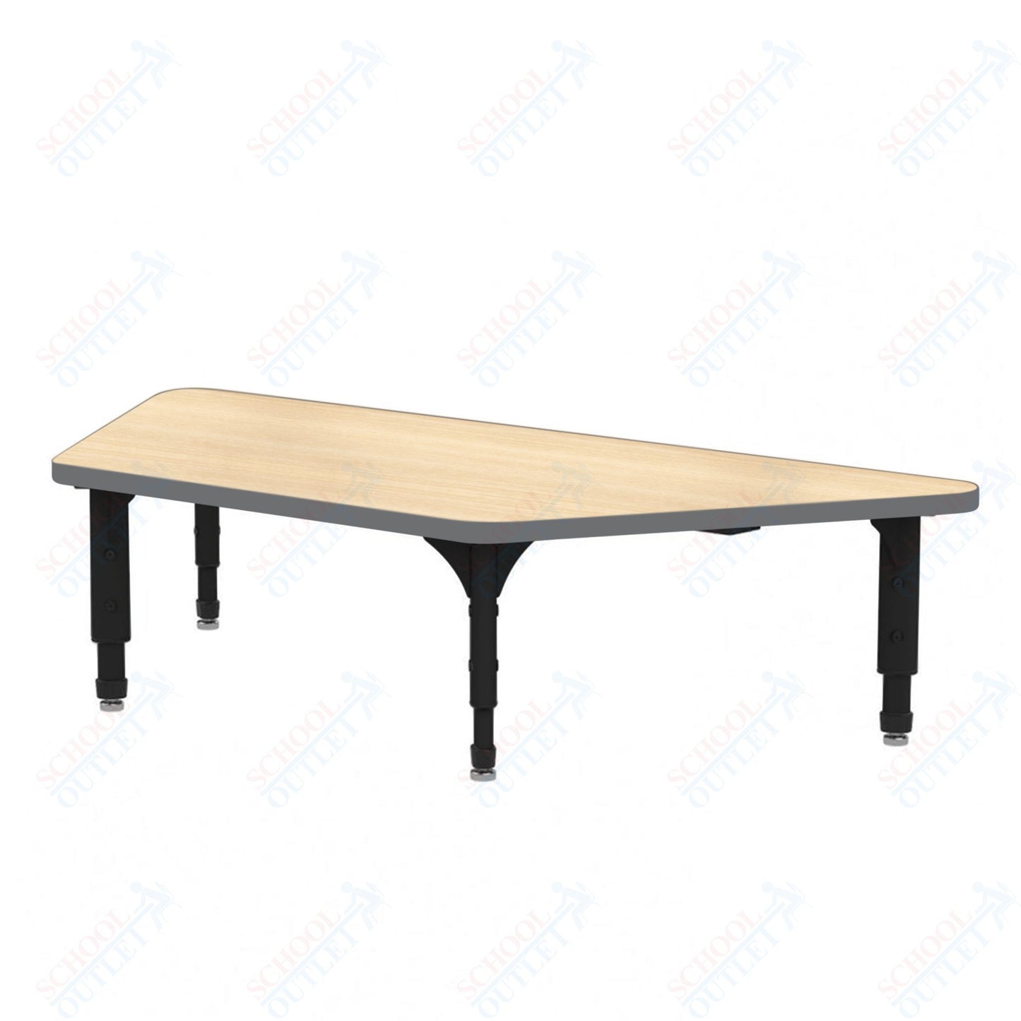 Marco Trapezoid Floor Table 24" x 48" Adjustable Height 12"-15" (38-2276-MC)