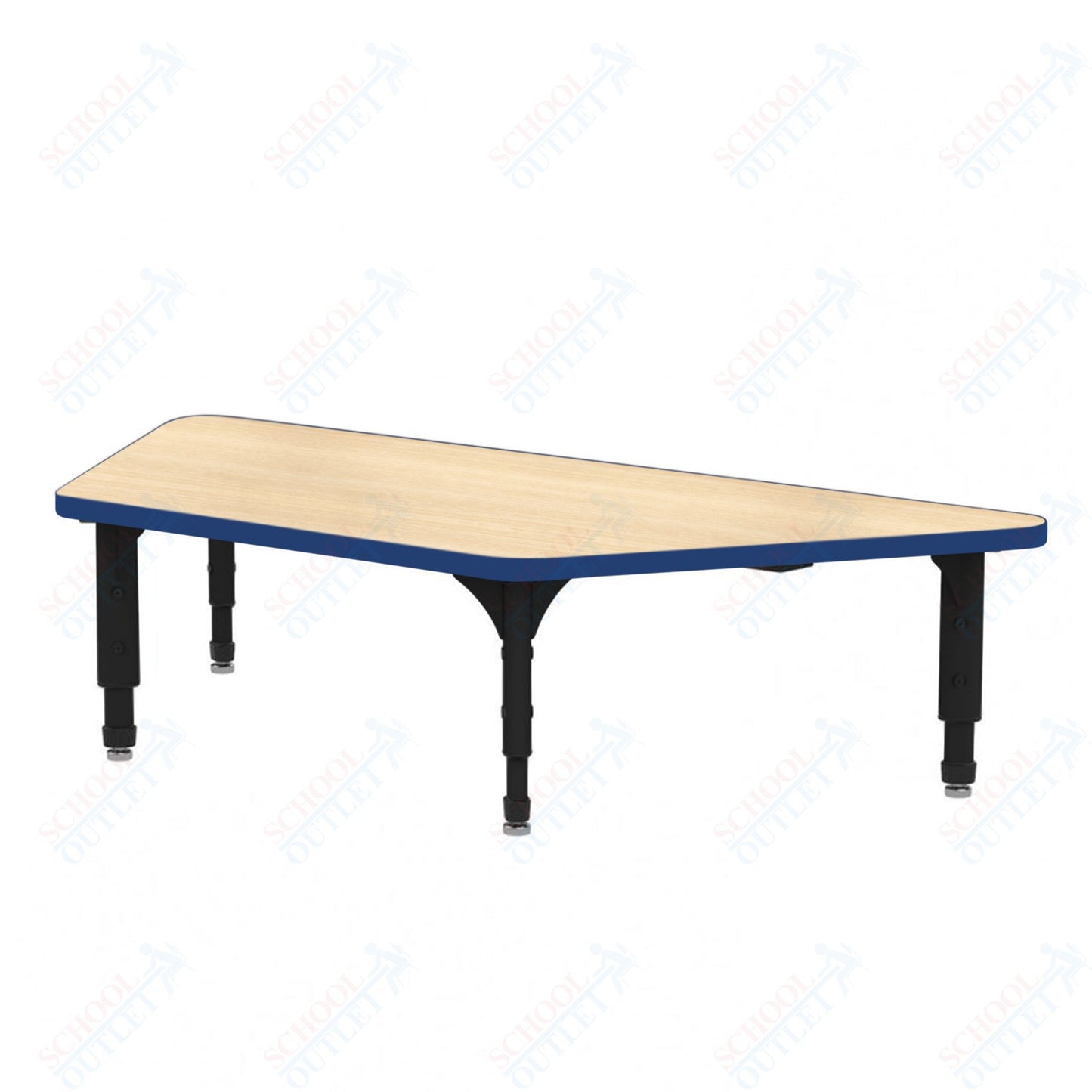 Marco Trapezoid Floor Table 24" x 48" Adjustable Height 12"-15" (38-2276-MC)