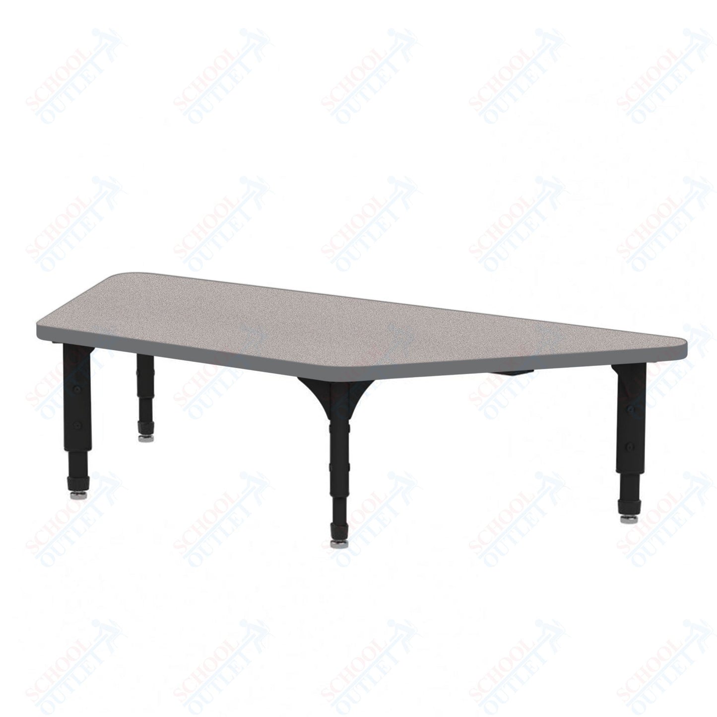 Marco Trapezoid Floor Table 24" x 48" Adjustable Height 12"-15" (38-2276-MC)