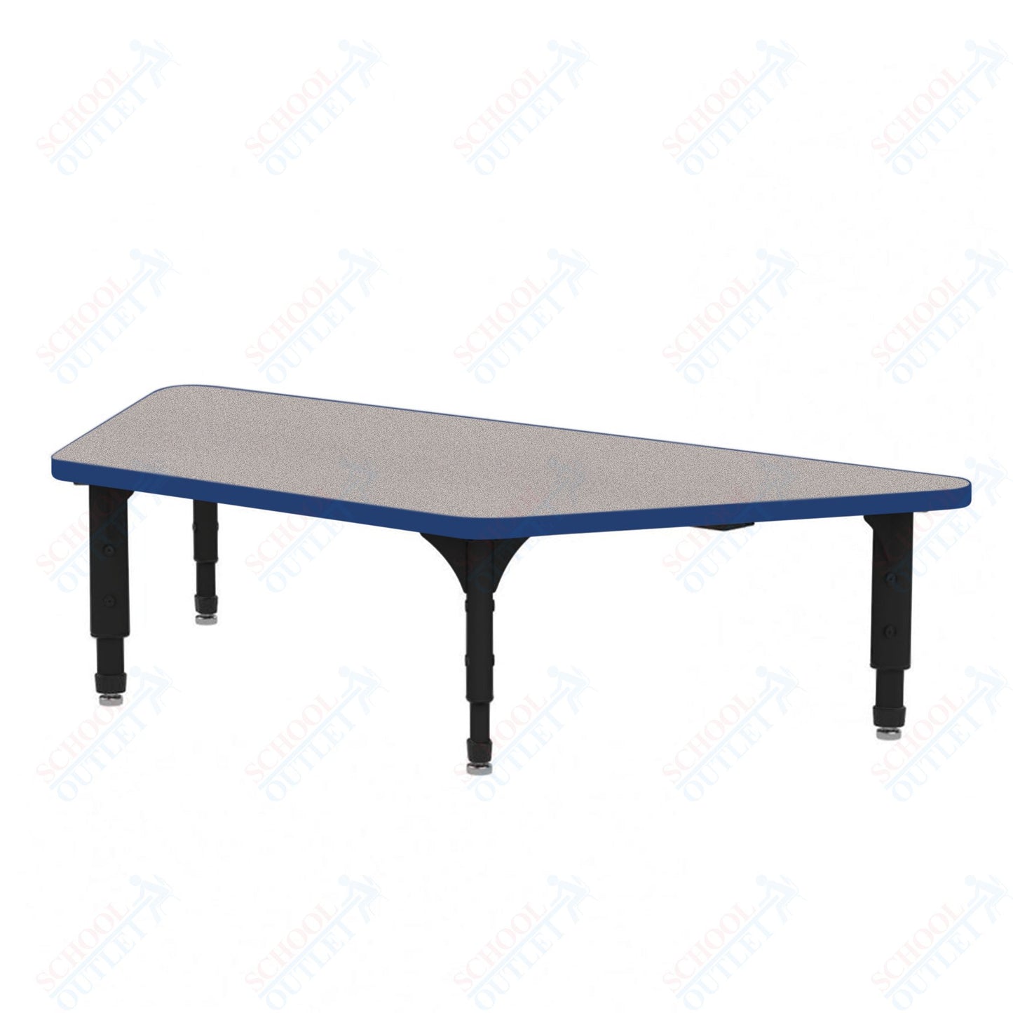 Marco Trapezoid Floor Table 24" x 48" Adjustable Height 12"-15" (38-2276-MC)