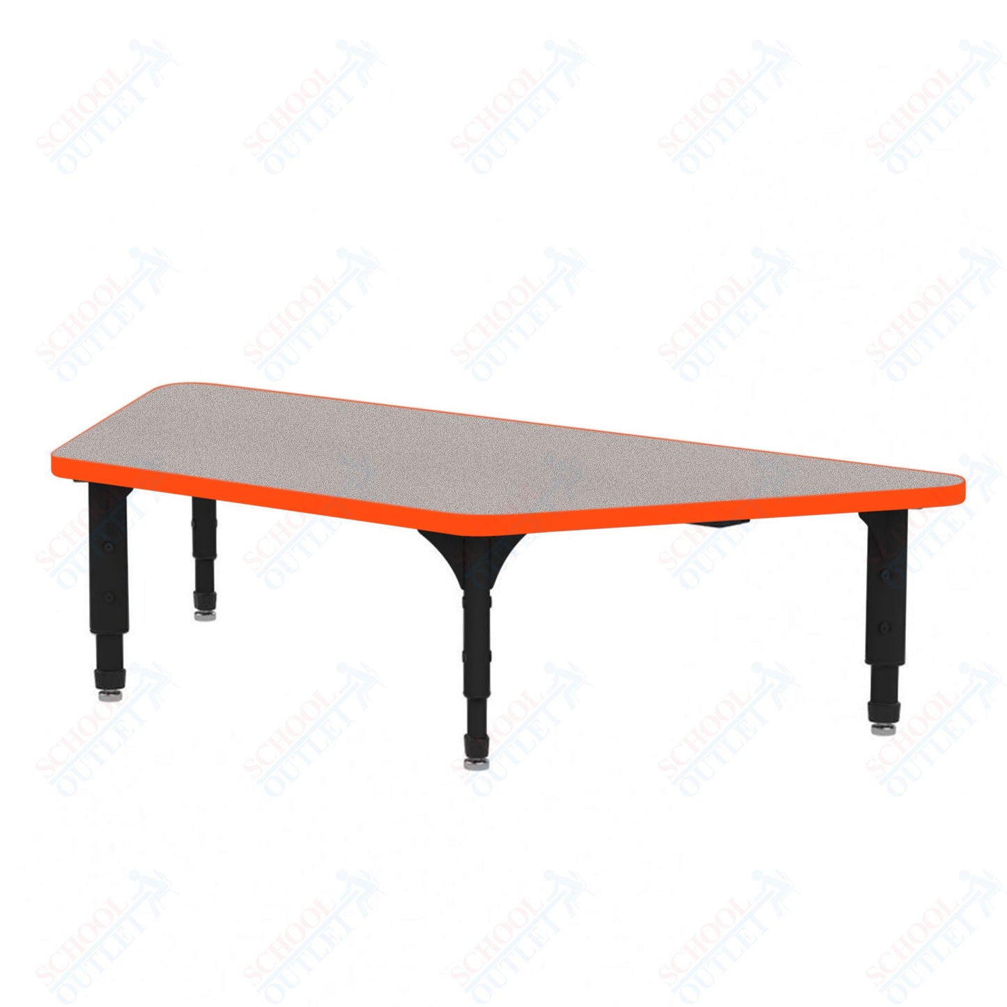 Marco Trapezoid Floor Table 24" x 48" Adjustable Height 12"-15" (38-2276-MC)