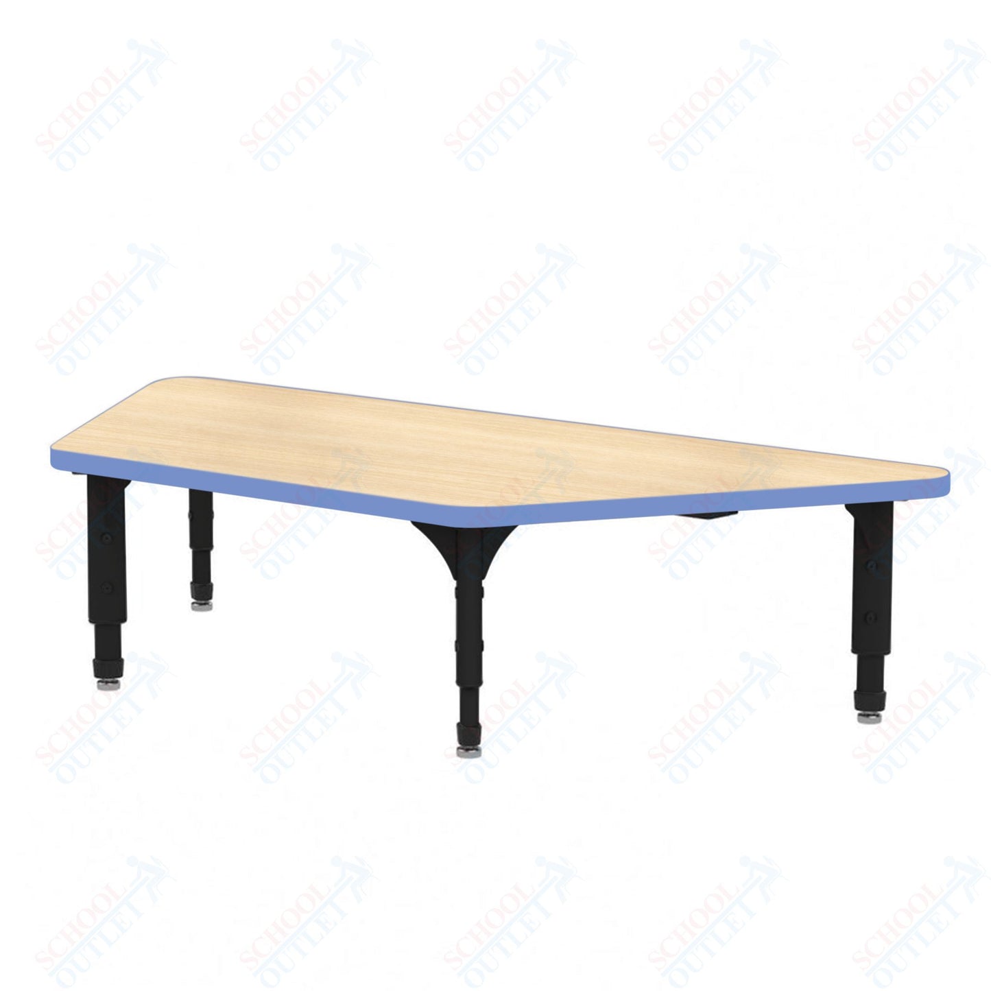 Marco Trapezoid Floor Table 24" x 48" Adjustable Height 12"-15" (38-2276-MC)