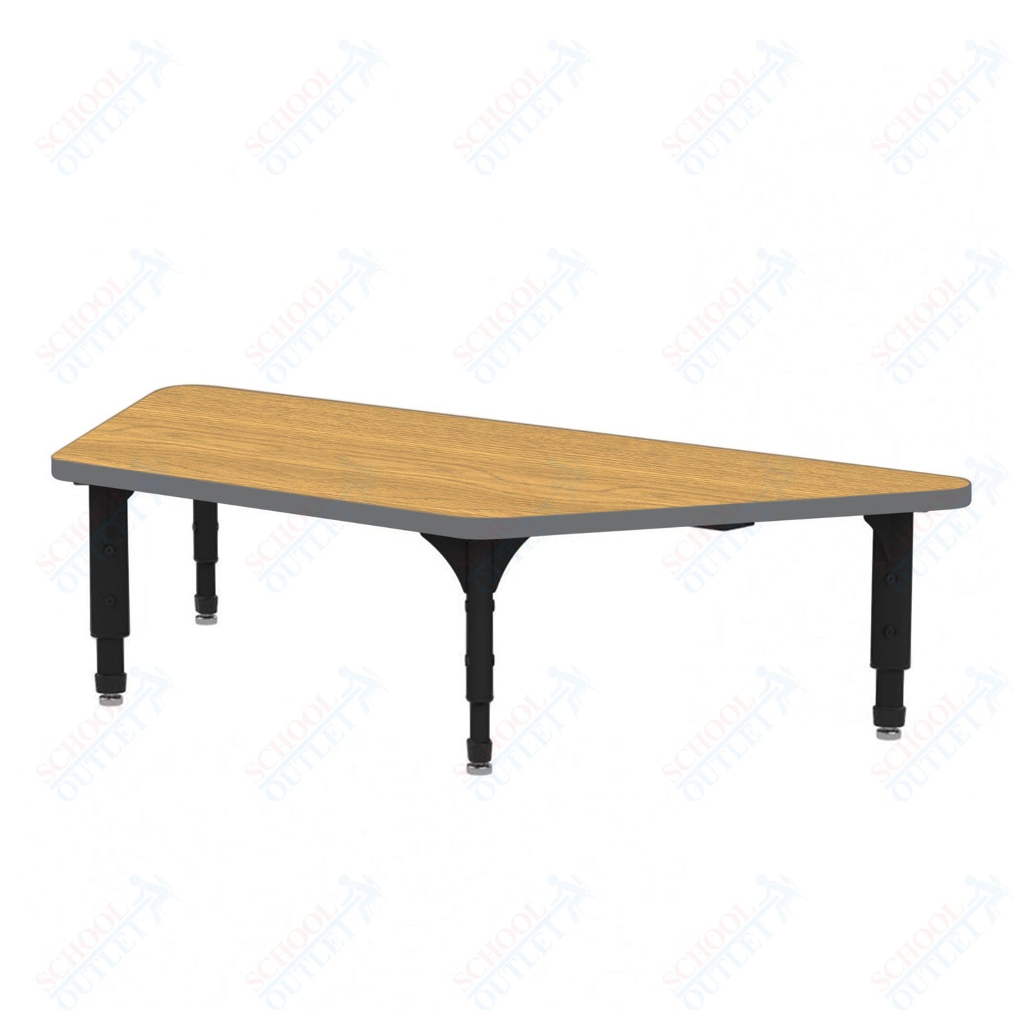 Marco Trapezoid Floor Table 24" x 48" Adjustable Height 12"-15" (38-2276-MC)