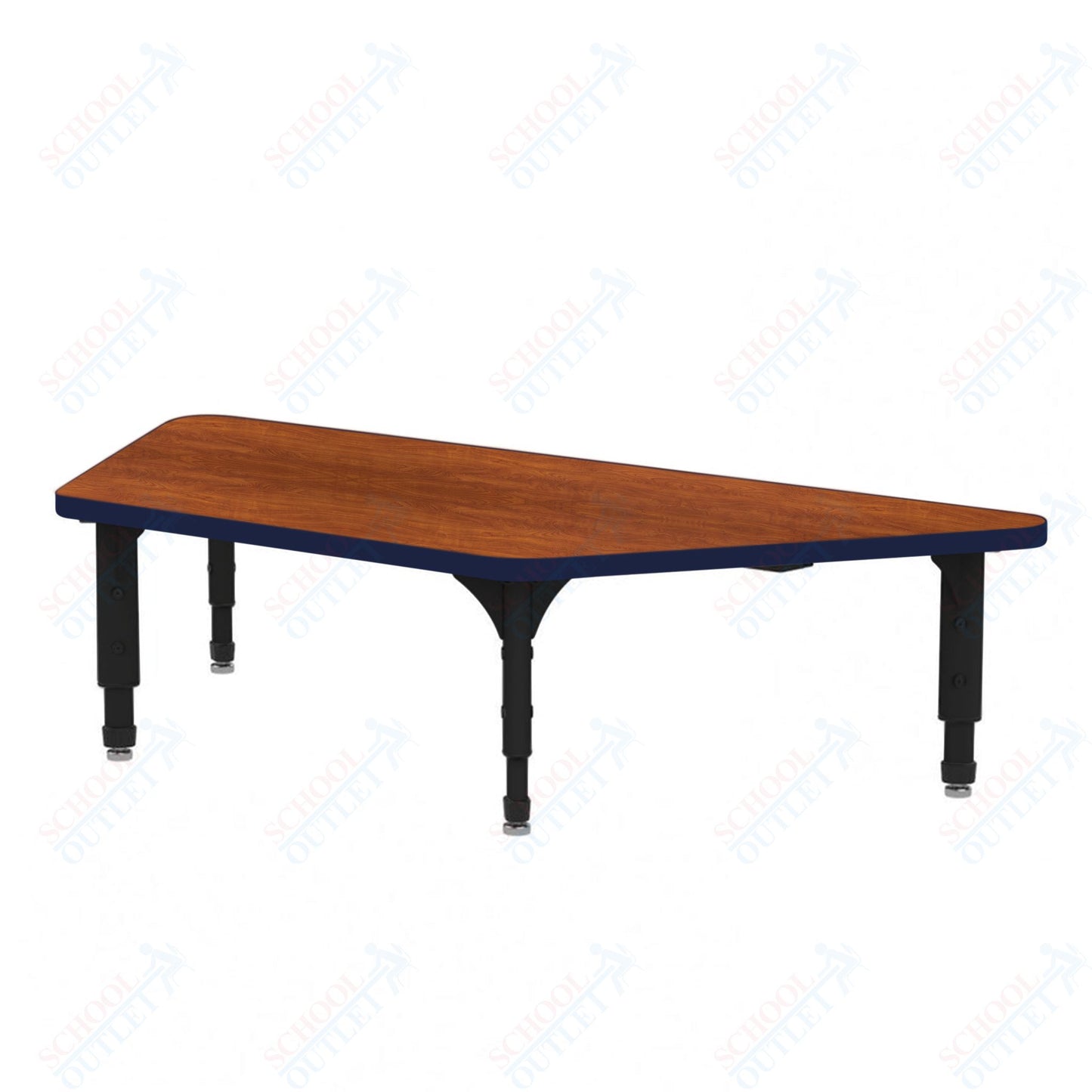 Marco Trapezoid Floor Table 24" x 48" Adjustable Height 12"-15" (38-2276-MC)