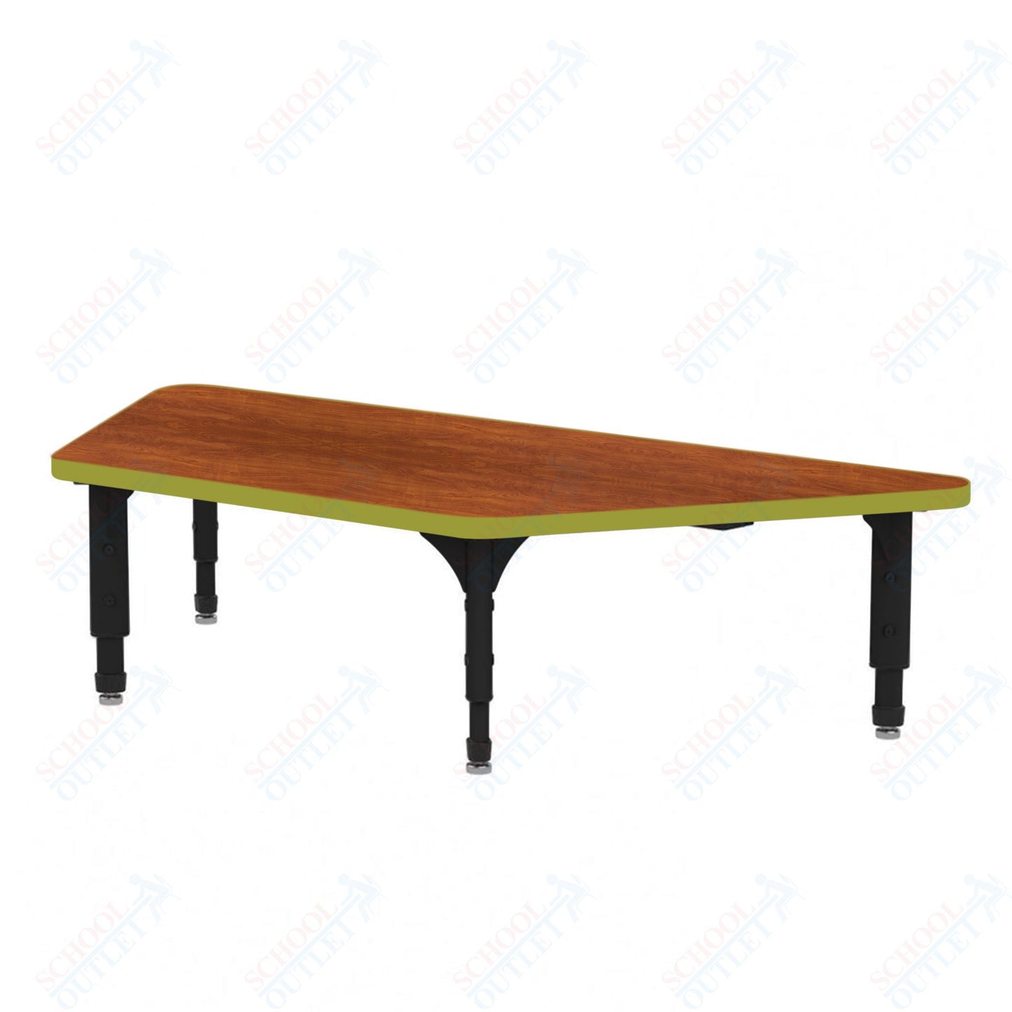 Marco Trapezoid Floor Table 24" x 48" Adjustable Height 12"-15" (38-2276-MC)