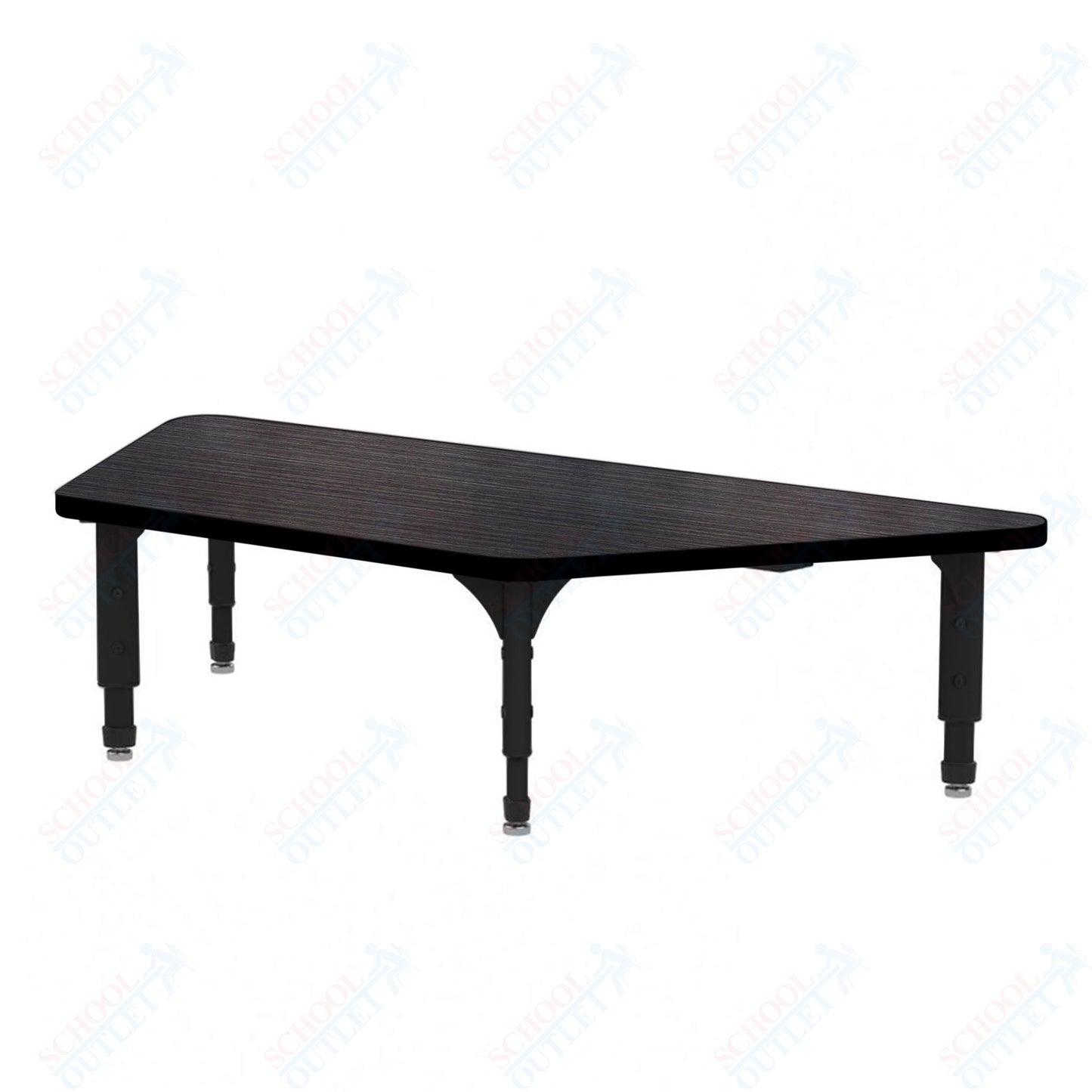 Marco Trapezoid Floor Table 24" x 48" Adjustable Height 12"-15" (38-2276-MC)