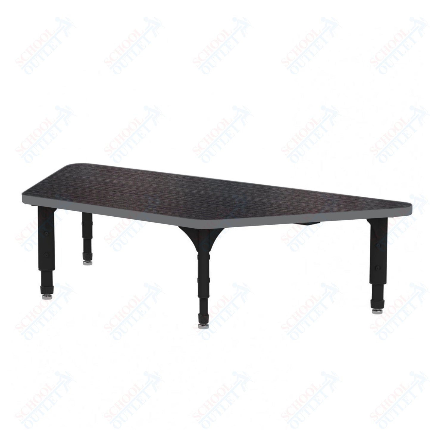 Marco Trapezoid Floor Table 24" x 48" Adjustable Height 12"-15" (38-2276-MC)