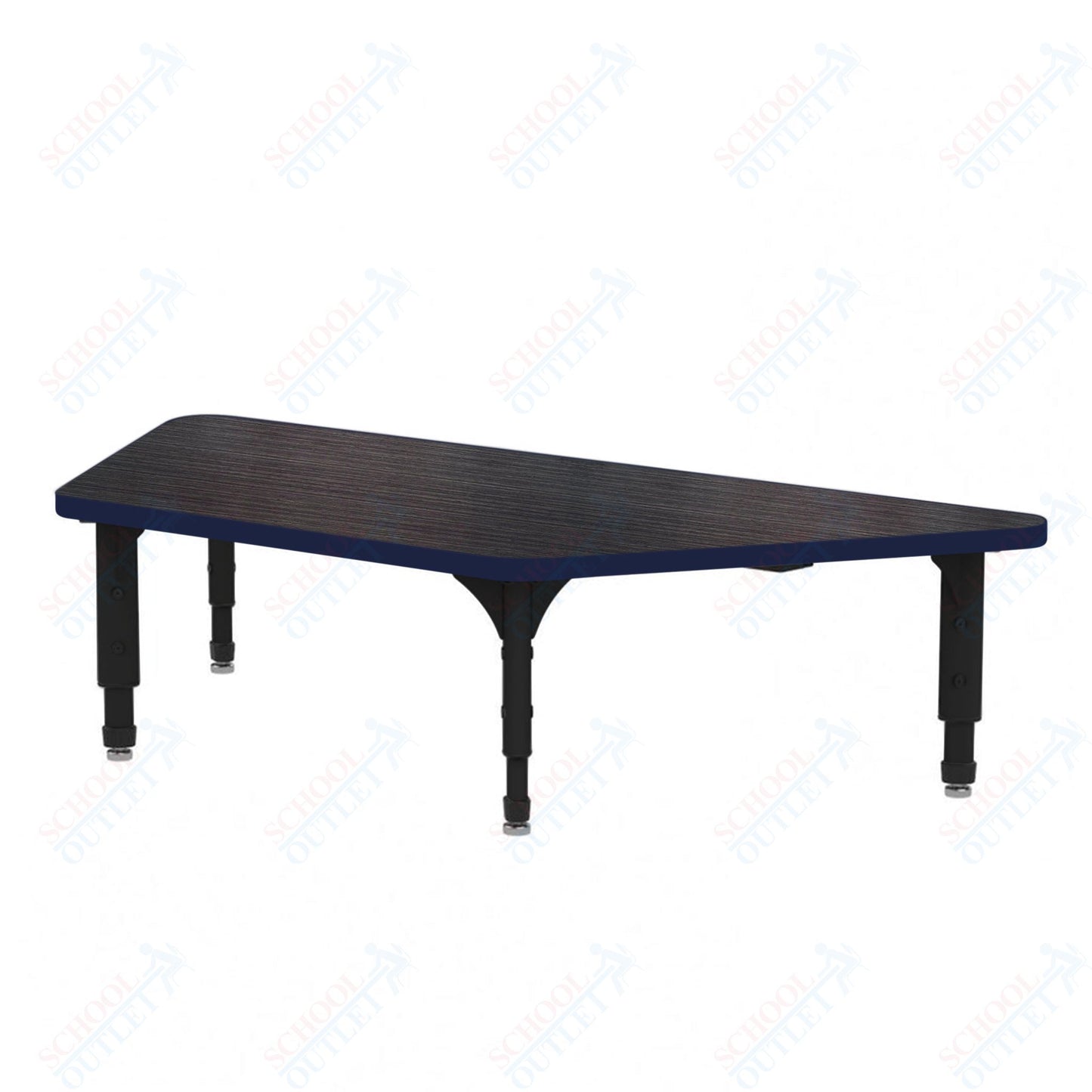 Marco Trapezoid Floor Table 24" x 48" Adjustable Height 12"-15" (38-2276-MC)