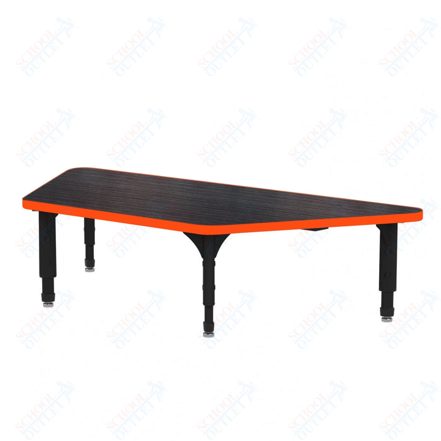 Marco Trapezoid Floor Table 24" x 48" Adjustable Height 12"-15" (38-2276-MC)