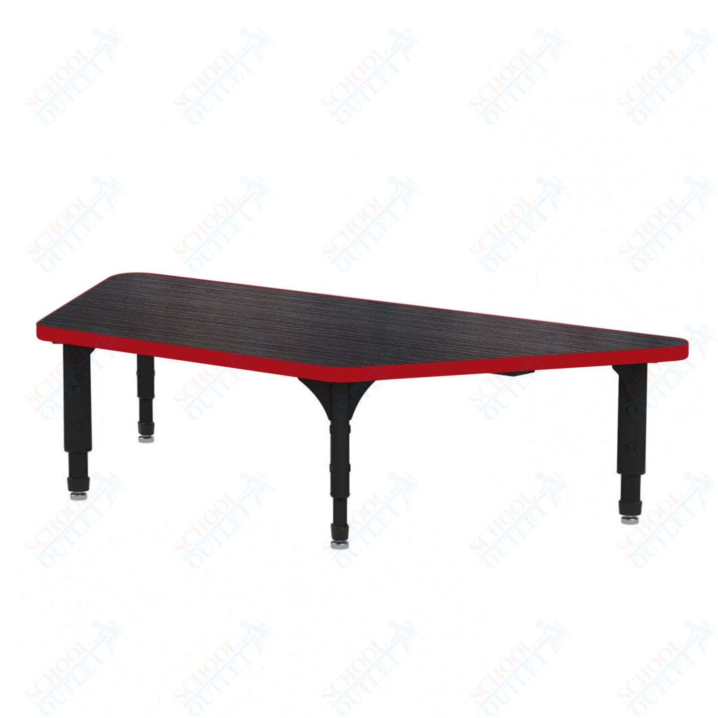 Marco Trapezoid Floor Table 24" x 48" Adjustable Height 12"-15" (38-2276-MC)