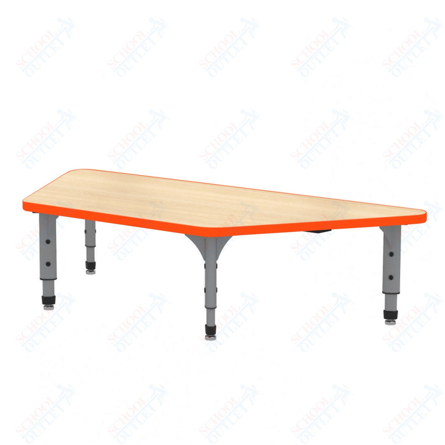 Marco Trapezoid Floor Table 24" x 48" Adjustable Height 12"-15" (38-2276-MC)