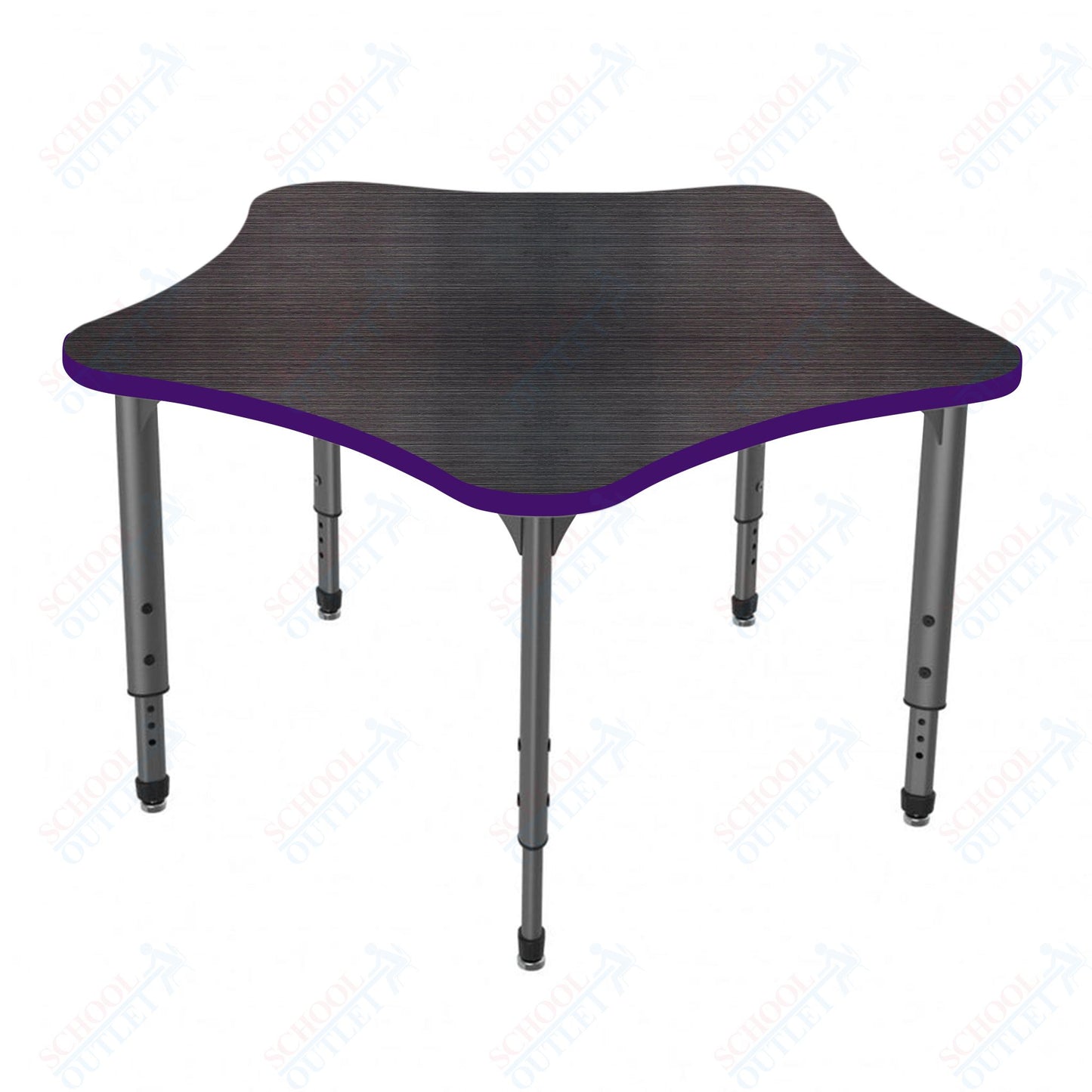 Marco Apex Series 48" 5-Star School Activity Table Adjustable Height 21"-30" (38-2280-MA)