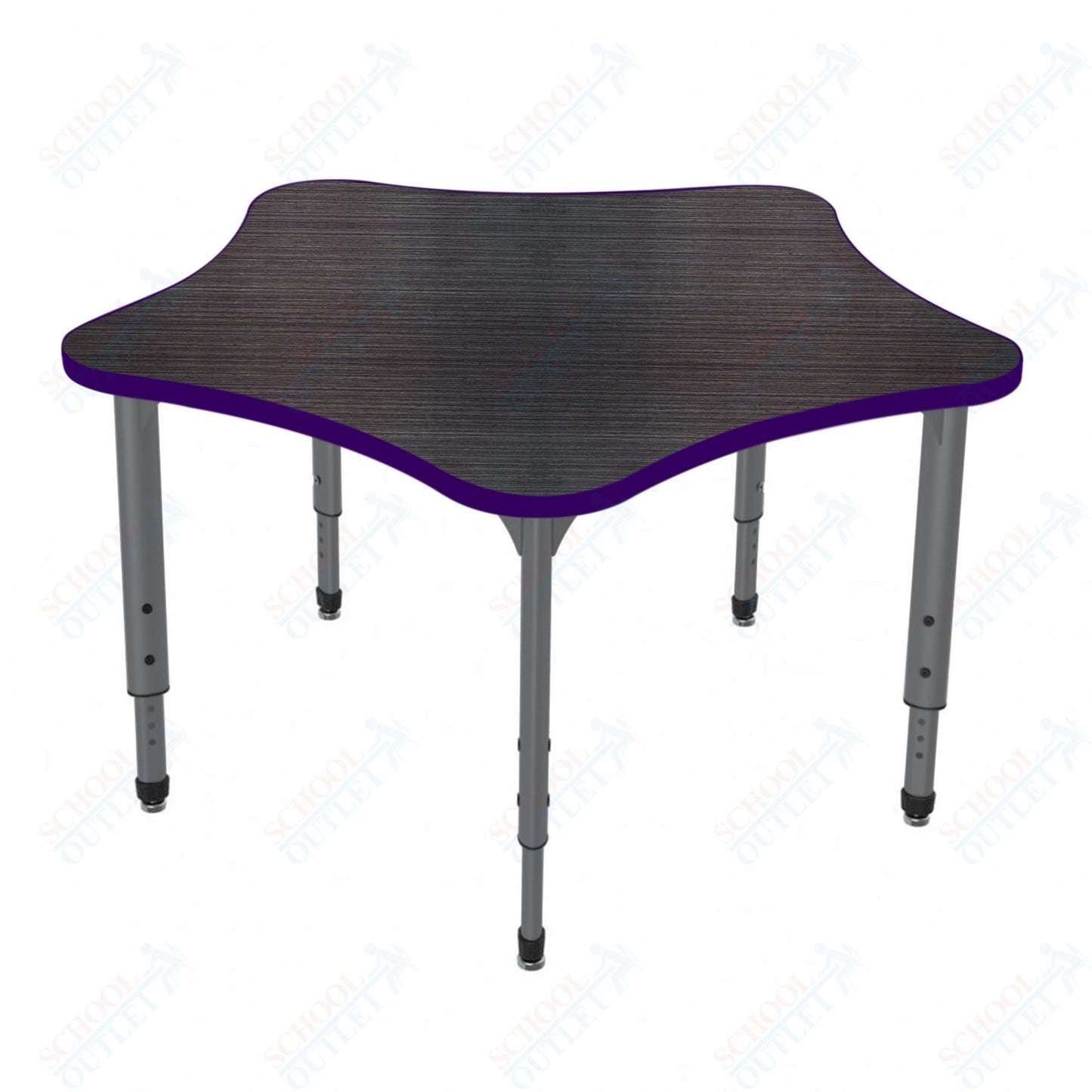 Marco Apex Series 60" 5-Star Preschool Activity Table Height Adjustable Legs 17"-24" (38-2281-MB)