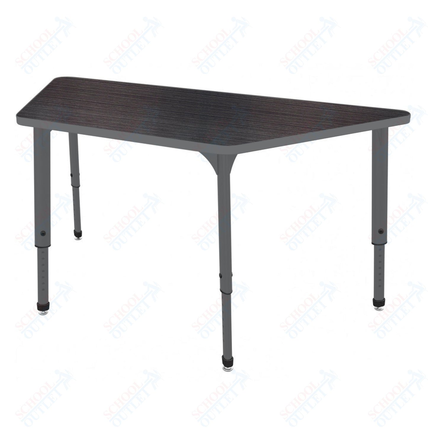 Marco Apex Series Trapezoid Preschool Activity Table 30" x 60" Height Adjustable Legs 17"-24" (38-2287-MB)