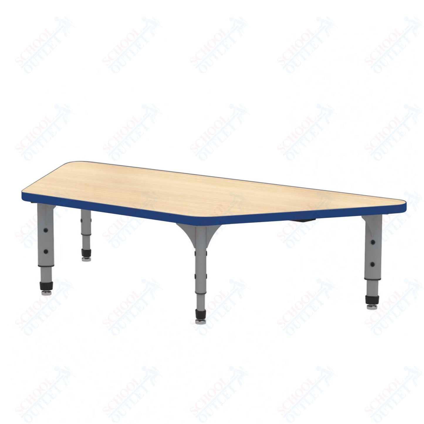 Marco Trapezoid Floor Table 30" x 60" Adjustable Height 12"-15" (38-2287-MC)