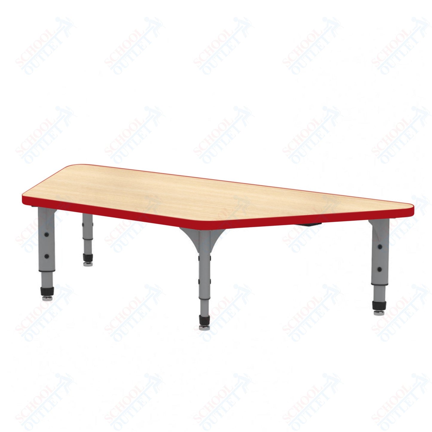 Marco Trapezoid Floor Table 30" x 60" Adjustable Height 12"-15" (38-2287-MC)