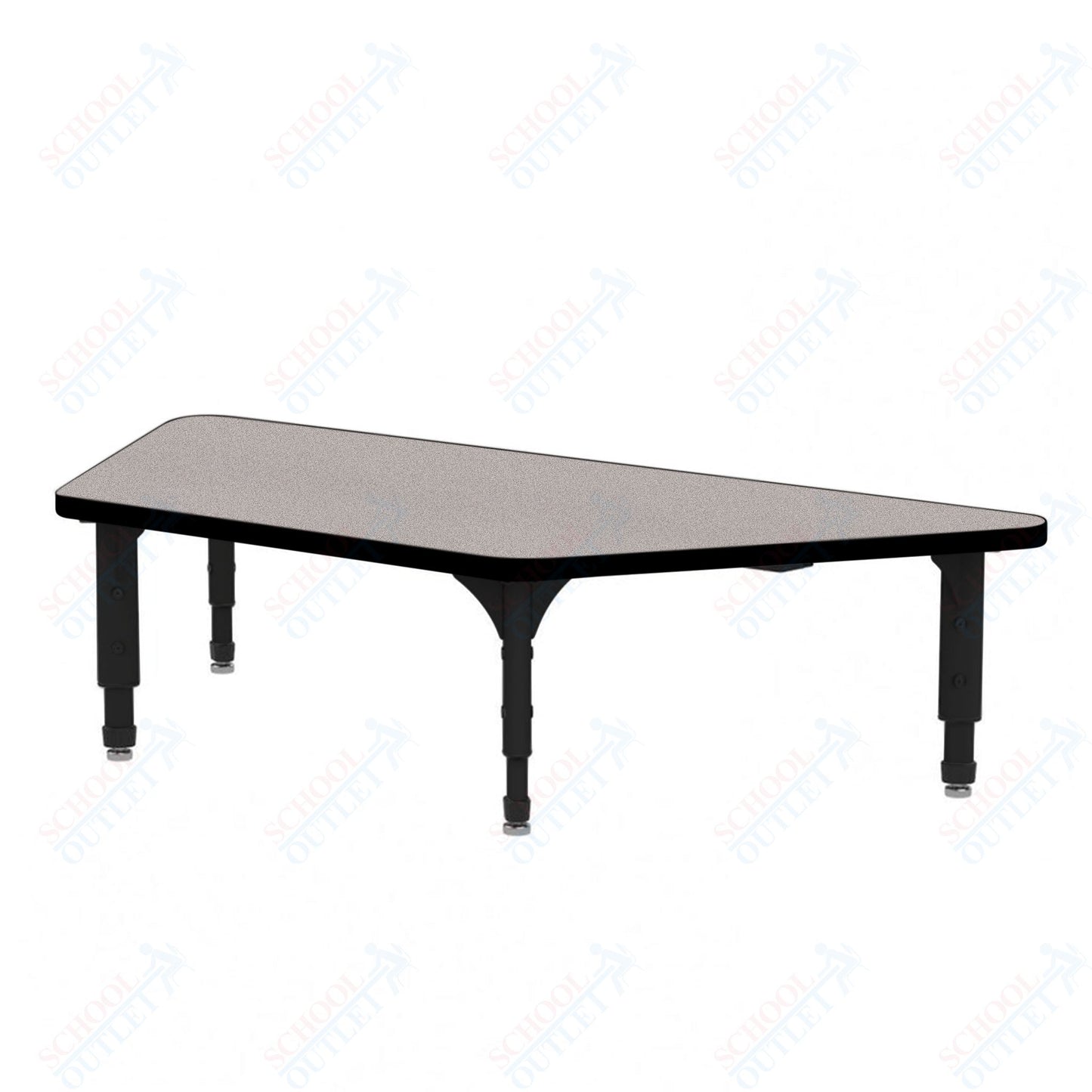 Marco Trapezoid Floor Table 30" x 60" Adjustable Height 12"-15" (38-2287-MC)