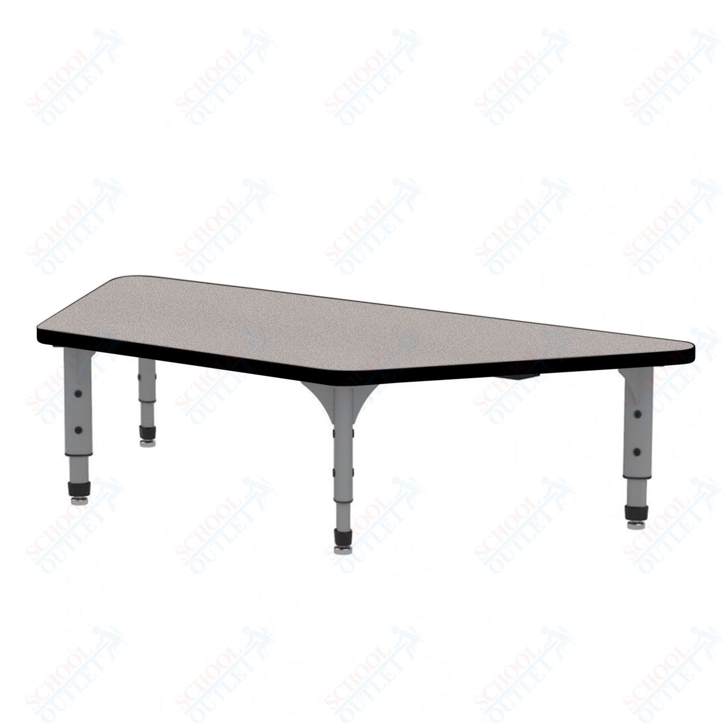 Marco Trapezoid Floor Table 30" x 60" Adjustable Height 12"-15" (38-2287-MC)