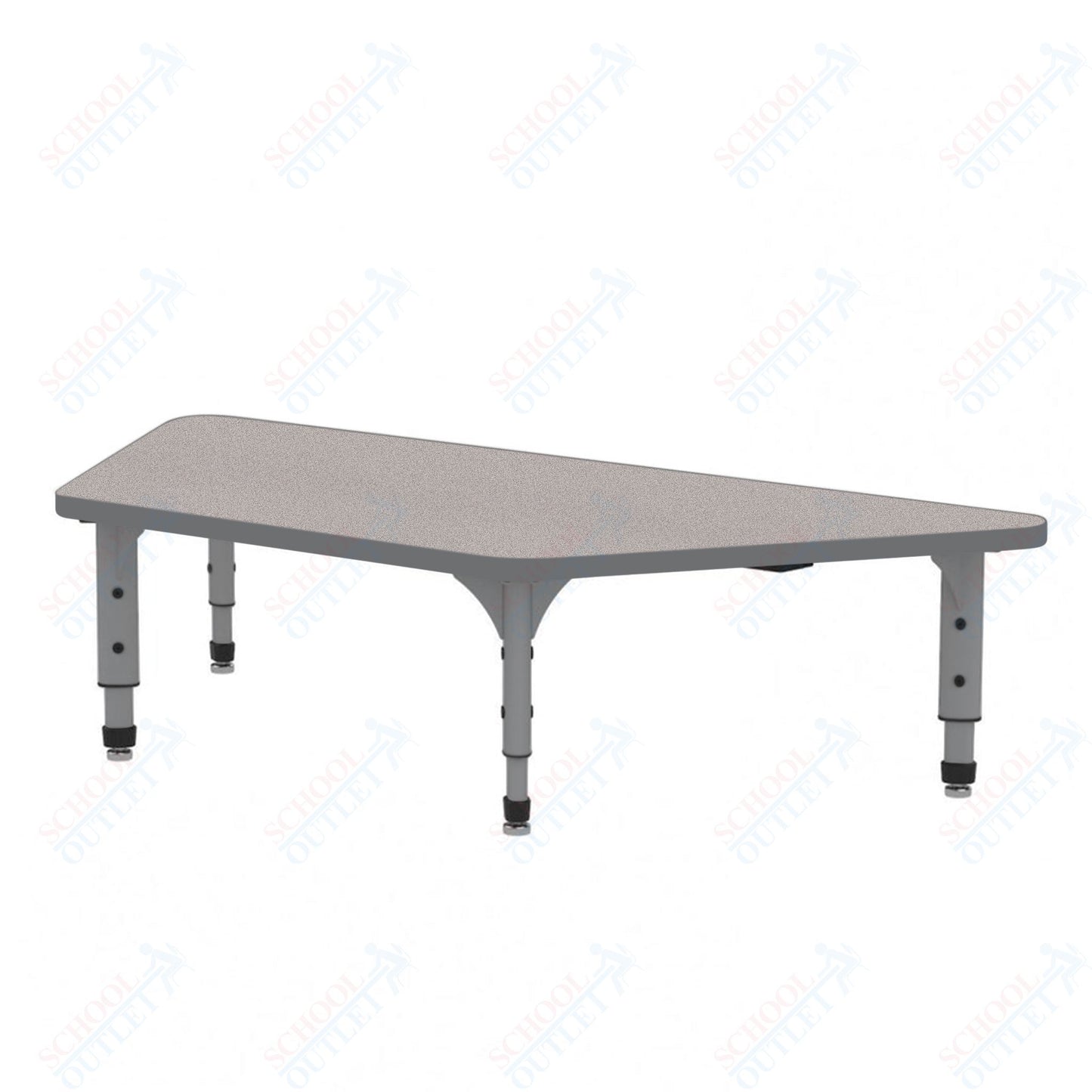 Marco Trapezoid Floor Table 30" x 60" Adjustable Height 12"-15" (38-2287-MC)