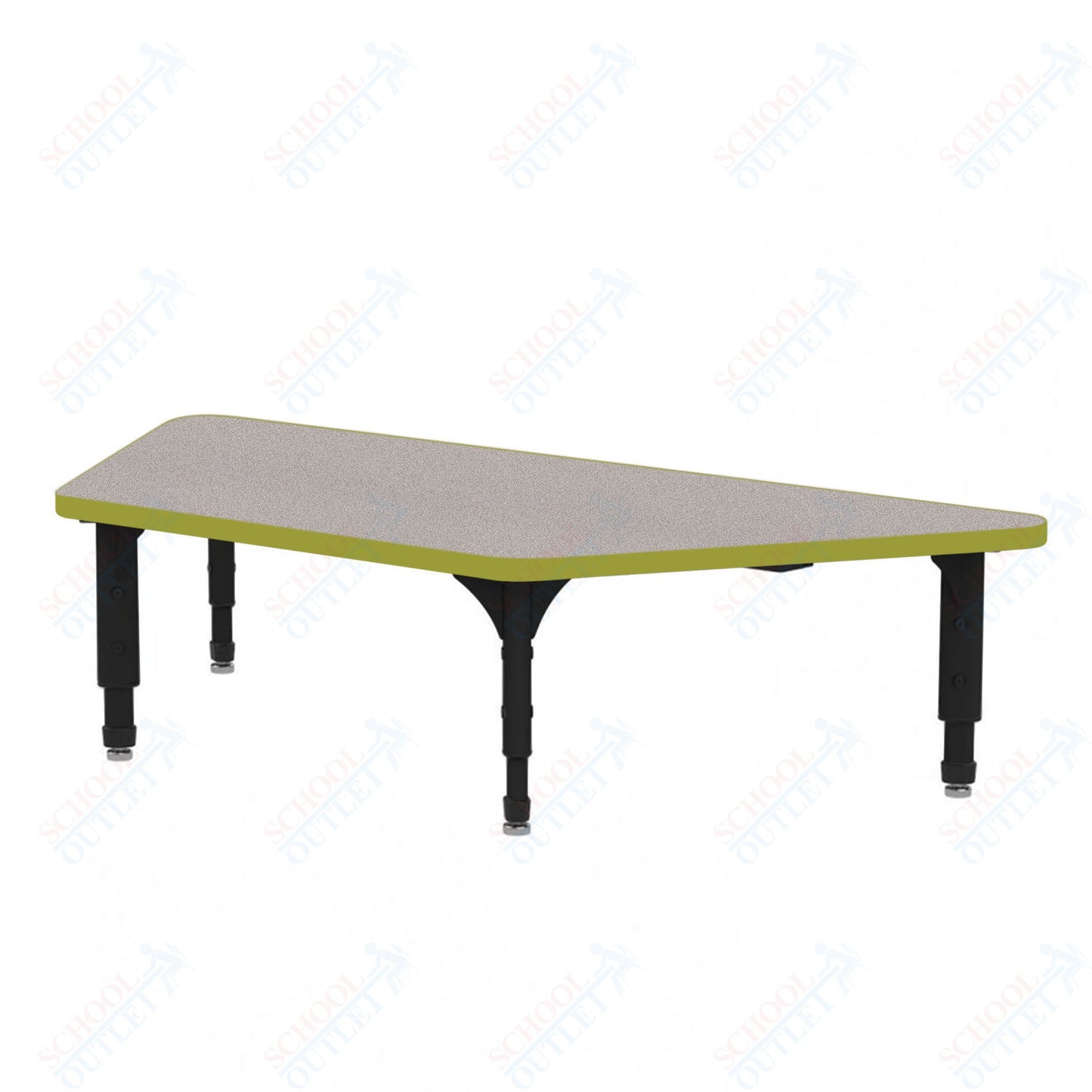 Marco Trapezoid Floor Table 30" x 60" Adjustable Height 12"-15" (38-2287-MC)