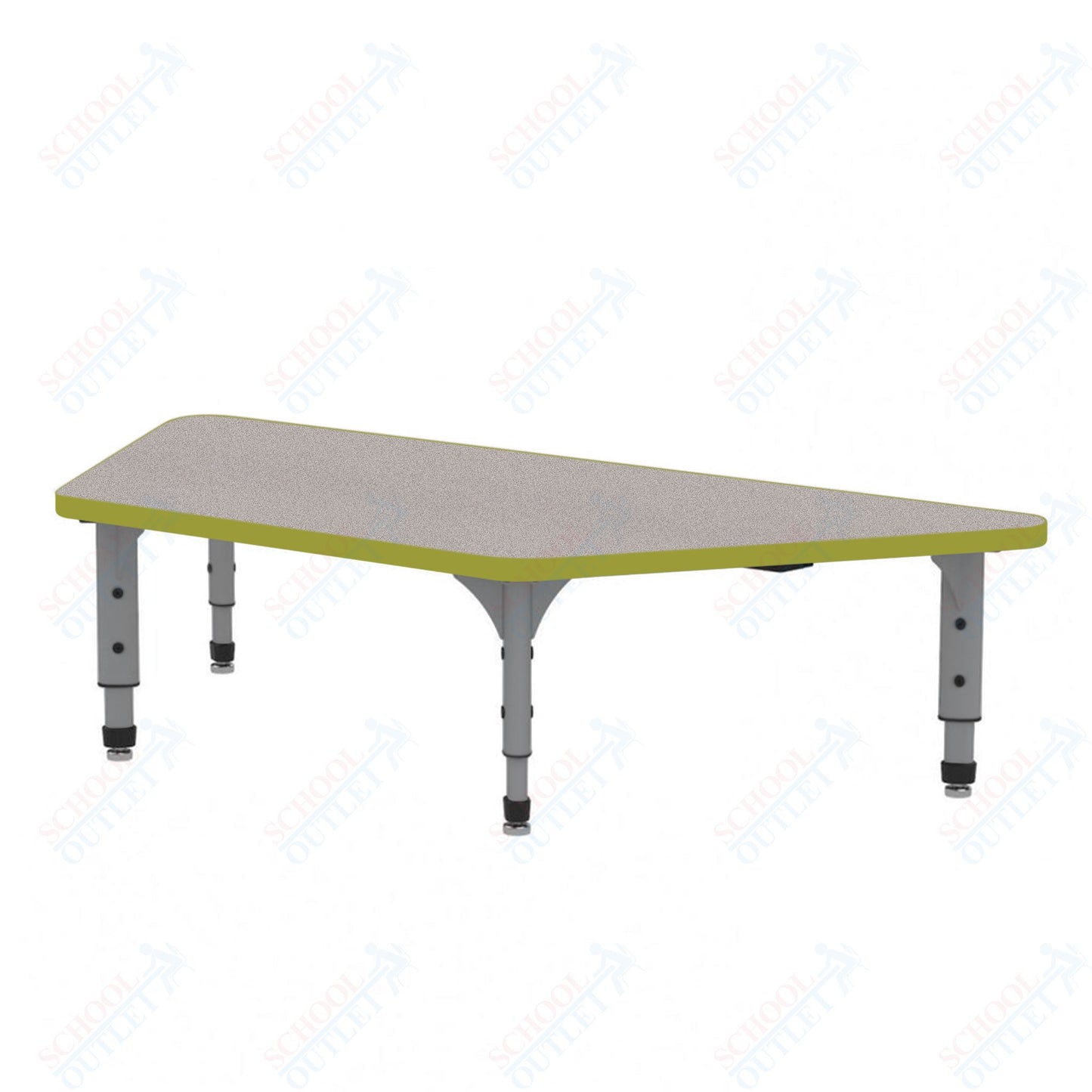 Marco Trapezoid Floor Table 30" x 60" Adjustable Height 12"-15" (38-2287-MC)