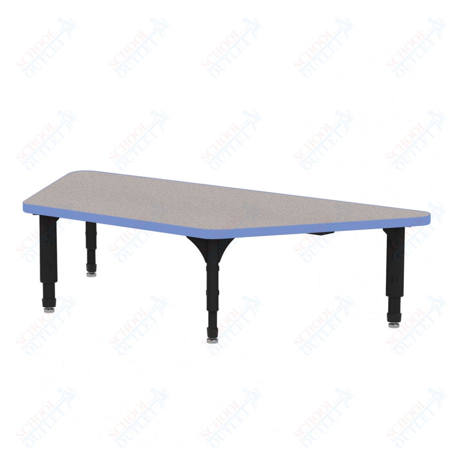 Marco Trapezoid Floor Table 30" x 60" Adjustable Height 12"-15" (38-2287-MC)