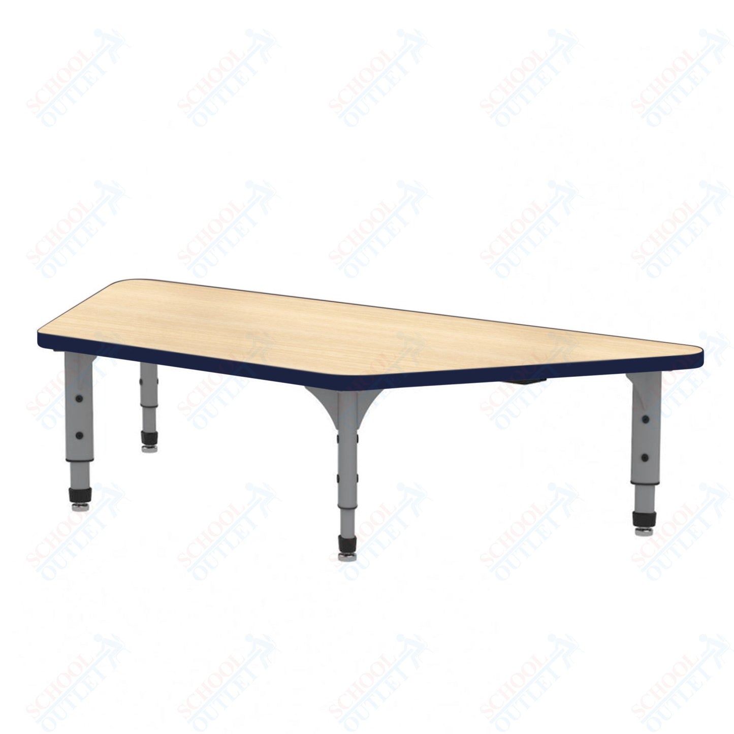 Marco Trapezoid Floor Table 30" x 60" Adjustable Height 12"-15" (38-2287-MC)