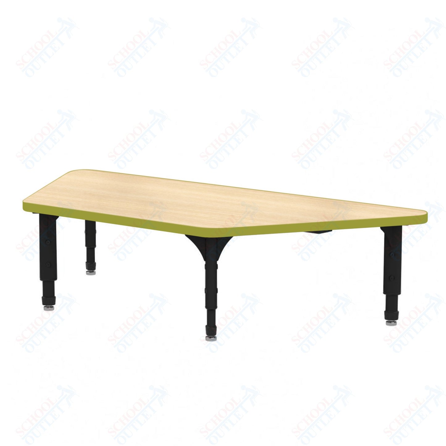 Marco Trapezoid Floor Table 30" x 60" Adjustable Height 12"-15" (38-2287-MC)