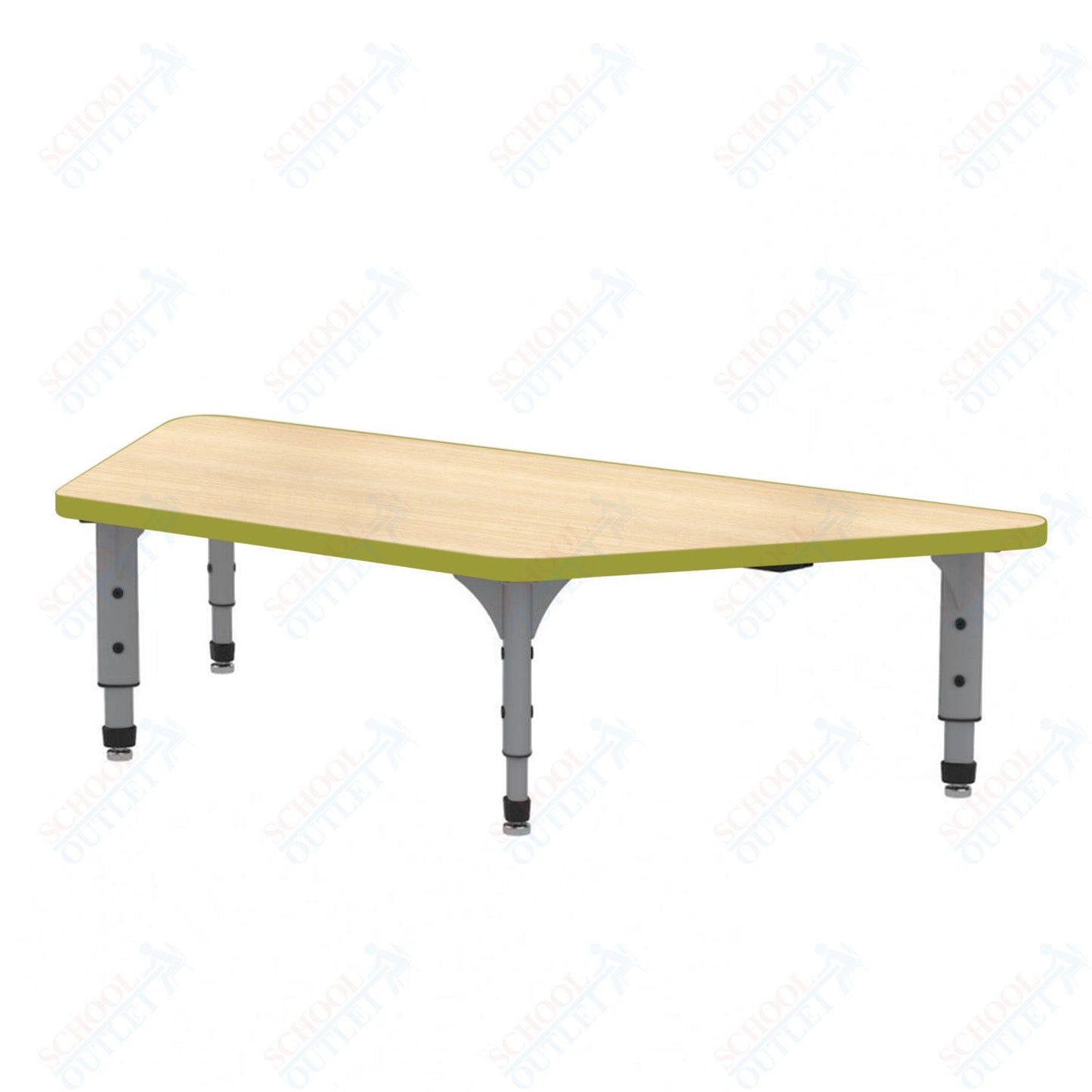 Marco Trapezoid Floor Table 30" x 60" Adjustable Height 12"-15" (38-2287-MC)