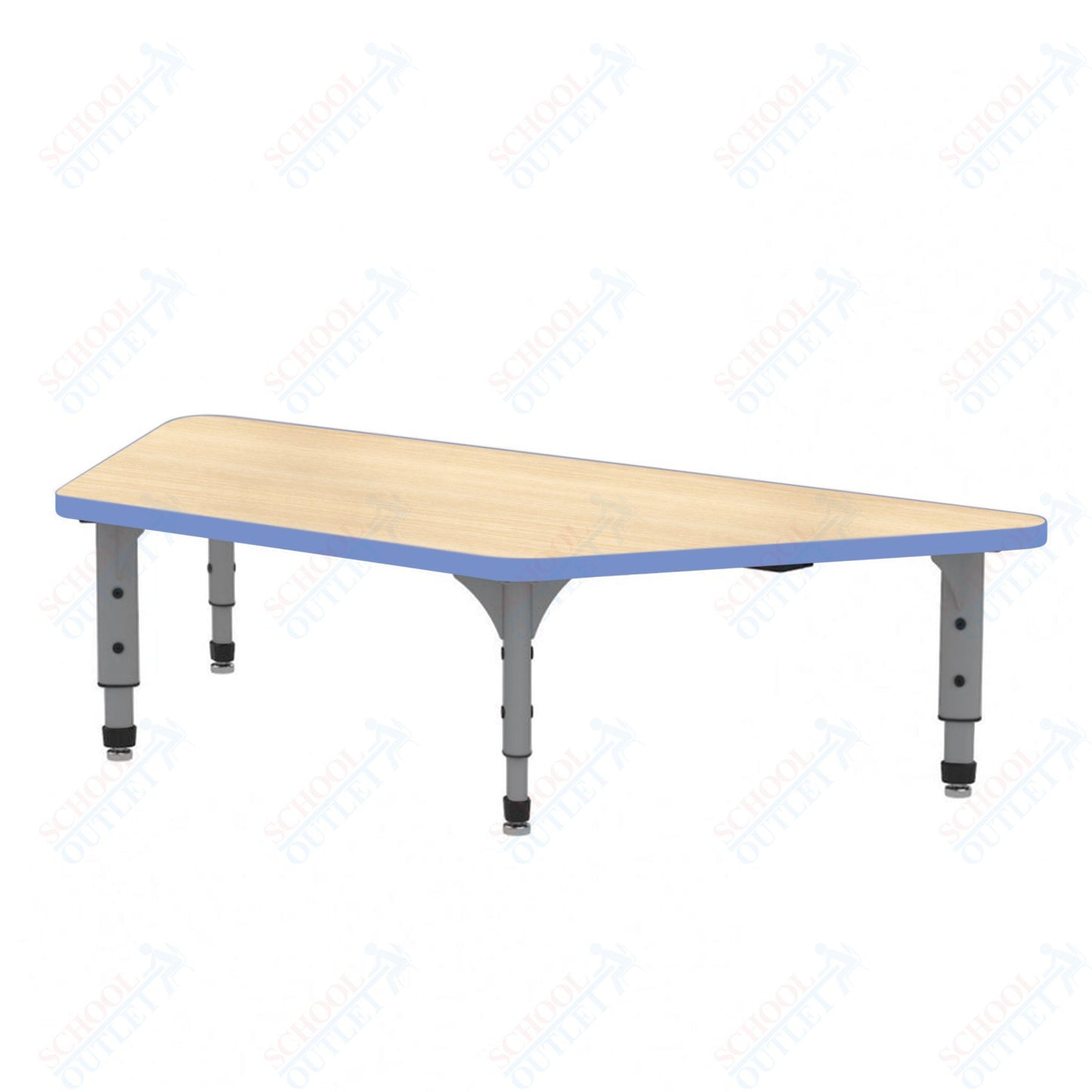 Marco Trapezoid Floor Table 30" x 60" Adjustable Height 12"-15" (38-2287-MC)