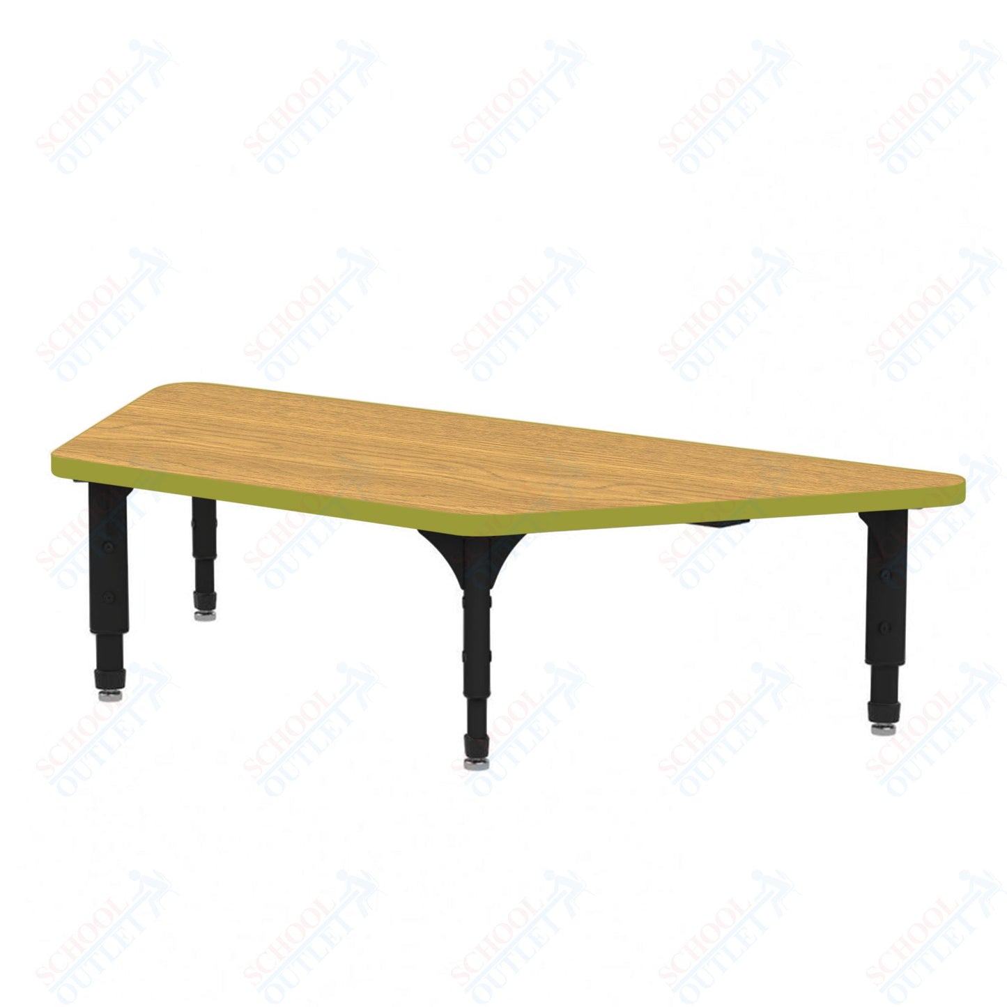 Marco Trapezoid Floor Table 30" x 60" Adjustable Height 12"-15" (38-2287-MC)