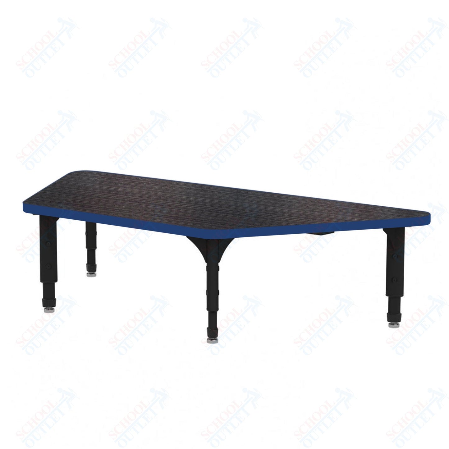 Marco Trapezoid Floor Table 30" x 60" Adjustable Height 12"-15" (38-2287-MC)