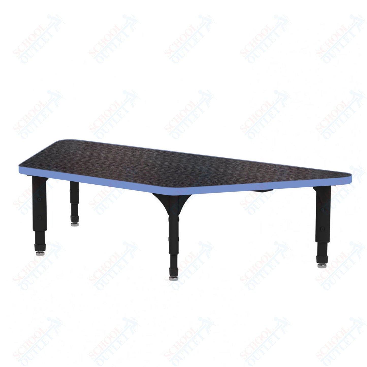 Marco Trapezoid Floor Table 30" x 60" Adjustable Height 12"-15" (38-2287-MC)