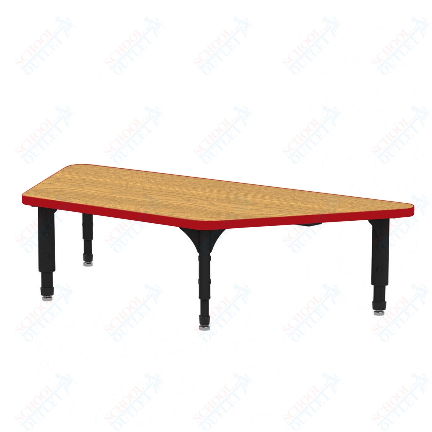 Marco Trapezoid Floor Table 30" x 60" Adjustable Height 12"-15" (38-2287-MC)