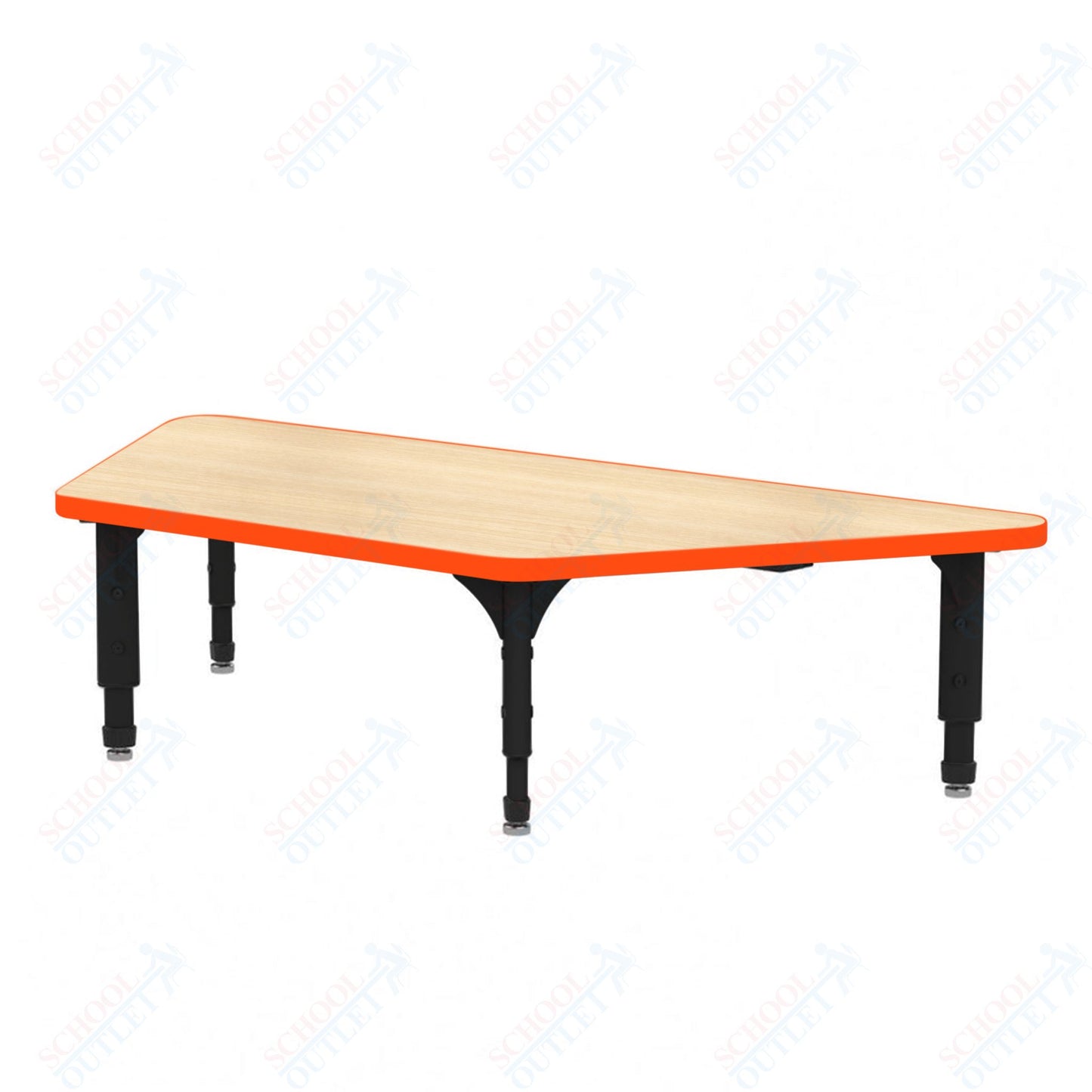 Marco Trapezoid Floor Table 30" x 60" Adjustable Height 12"-15" (38-2287-MC)