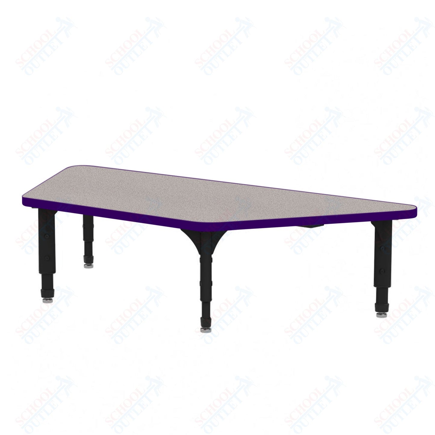 Marco Trapezoid Floor Table 30" x 60" Adjustable Height 12"-15" (38-2287-MC)