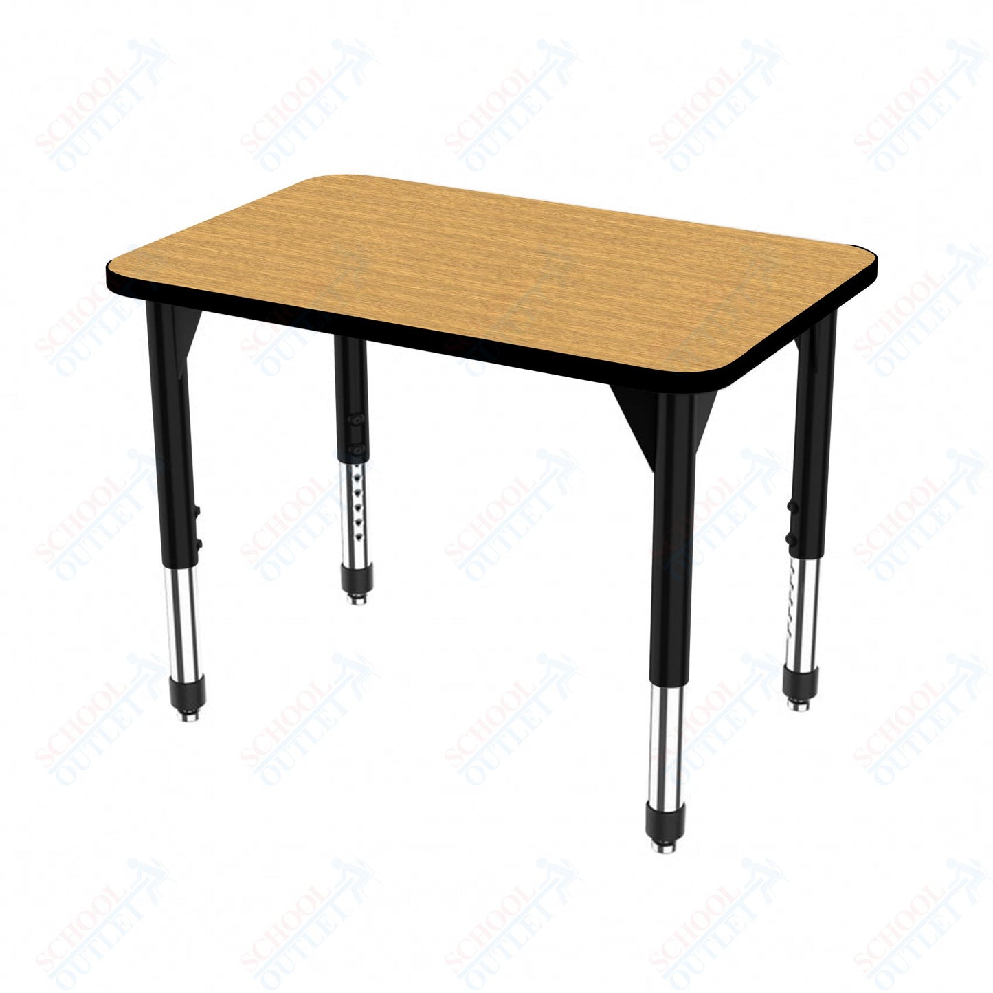 Marco Premier Series Rectangle Collaborative Desk 20" x 36" Adjustable Height 21"-31" (43-2220-MB)