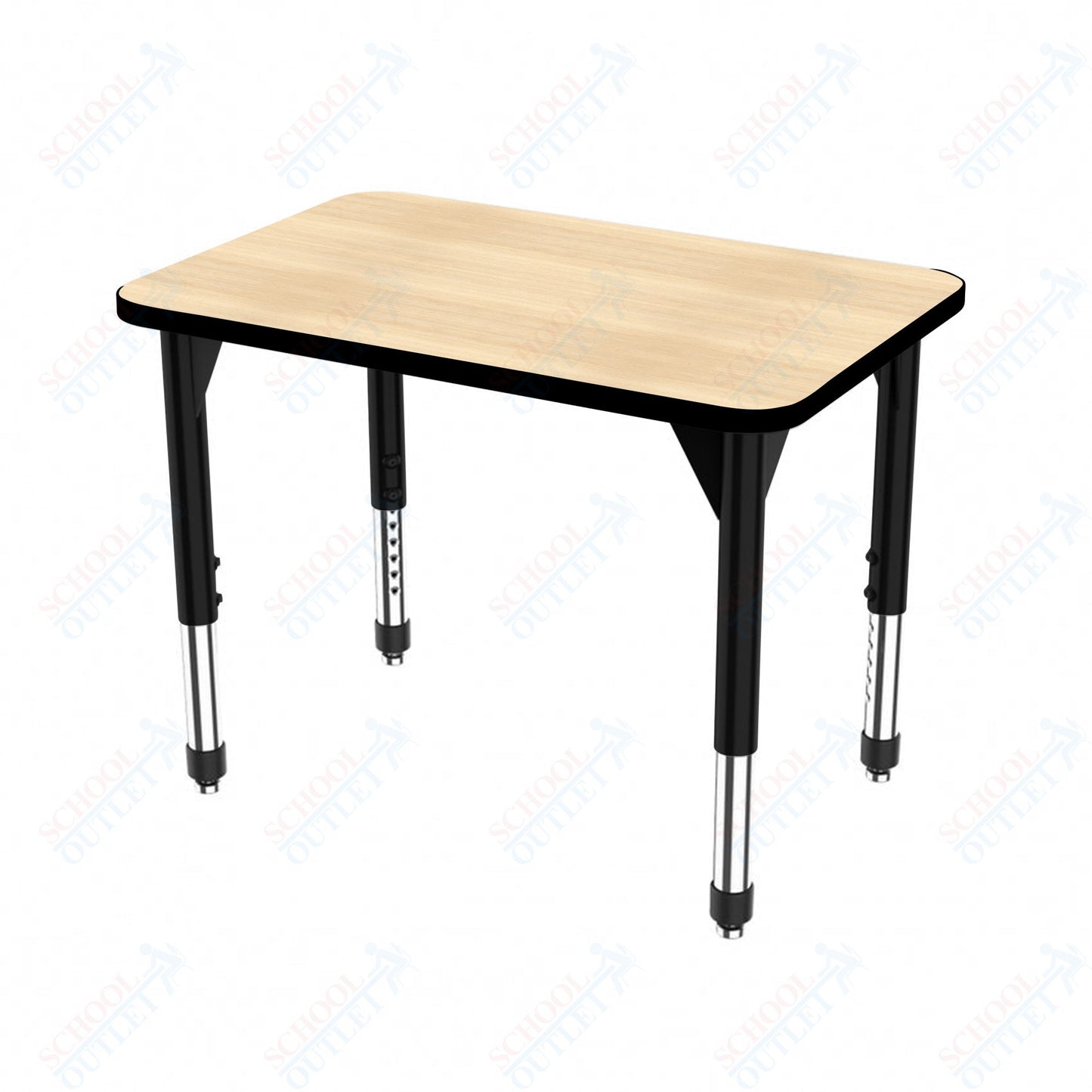 Marco Premier Series Rectangle Collaborative Desk 20" x 36" Adjustable Height 21"-31" (43-2220-MB)