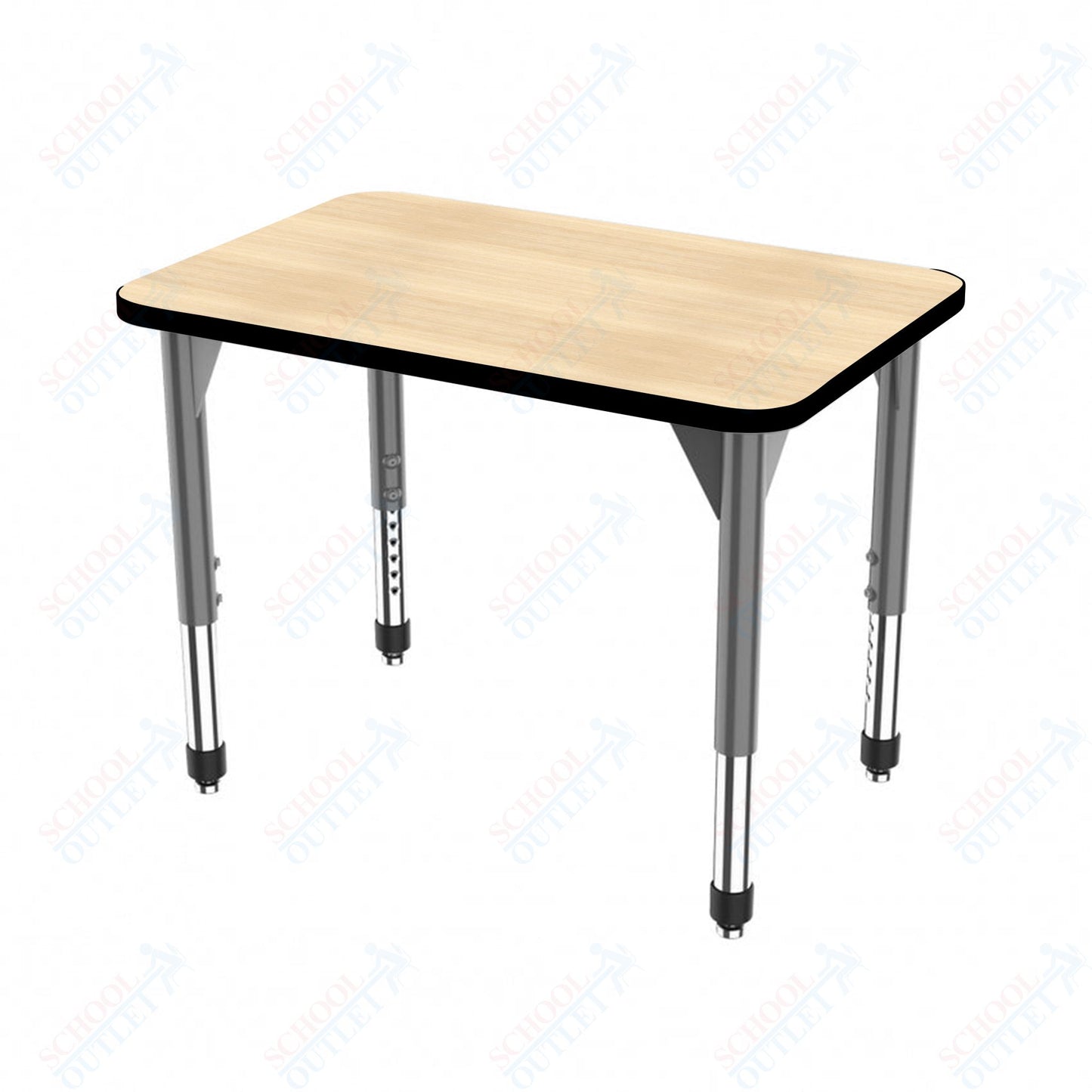 Marco Premier Series Rectangle Collaborative Desk 20" x 36" Adjustable Height 21"-31" (43-2220-MB)