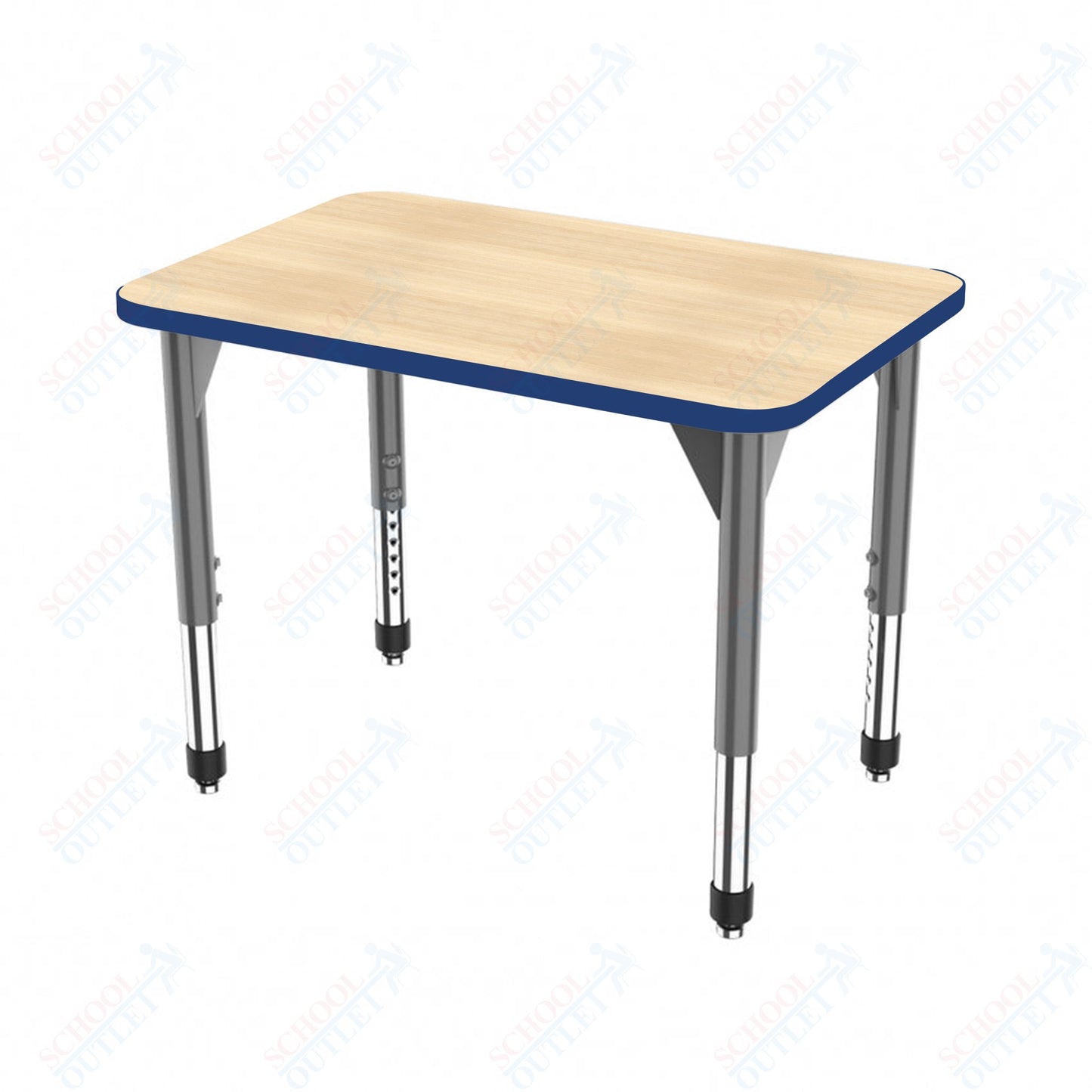 Marco Premier Series Rectangle Collaborative Desk 20" x 36" Adjustable Height 21"-31" (43-2220-MB)